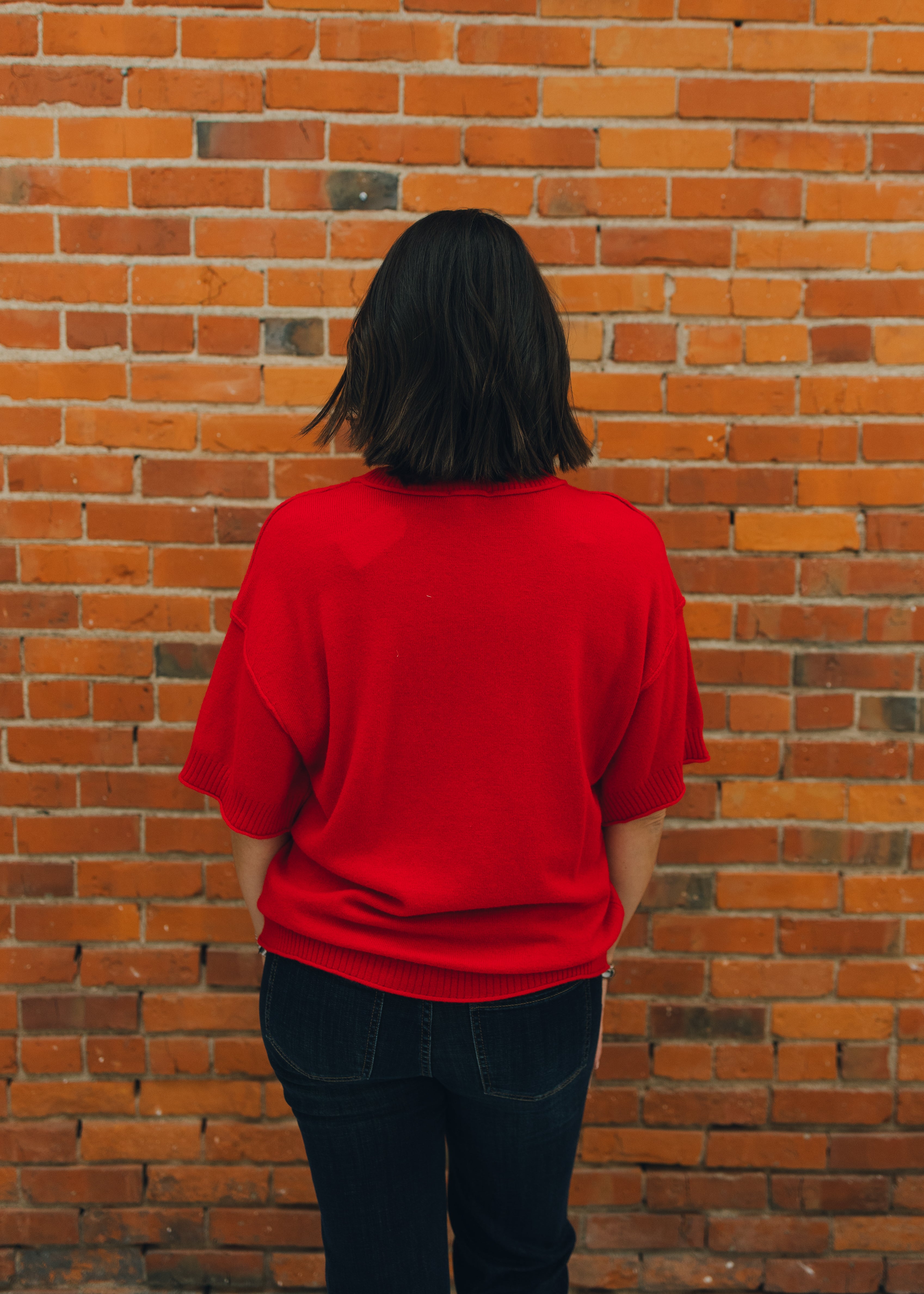 Raw Edge Accent Comfy Sweater