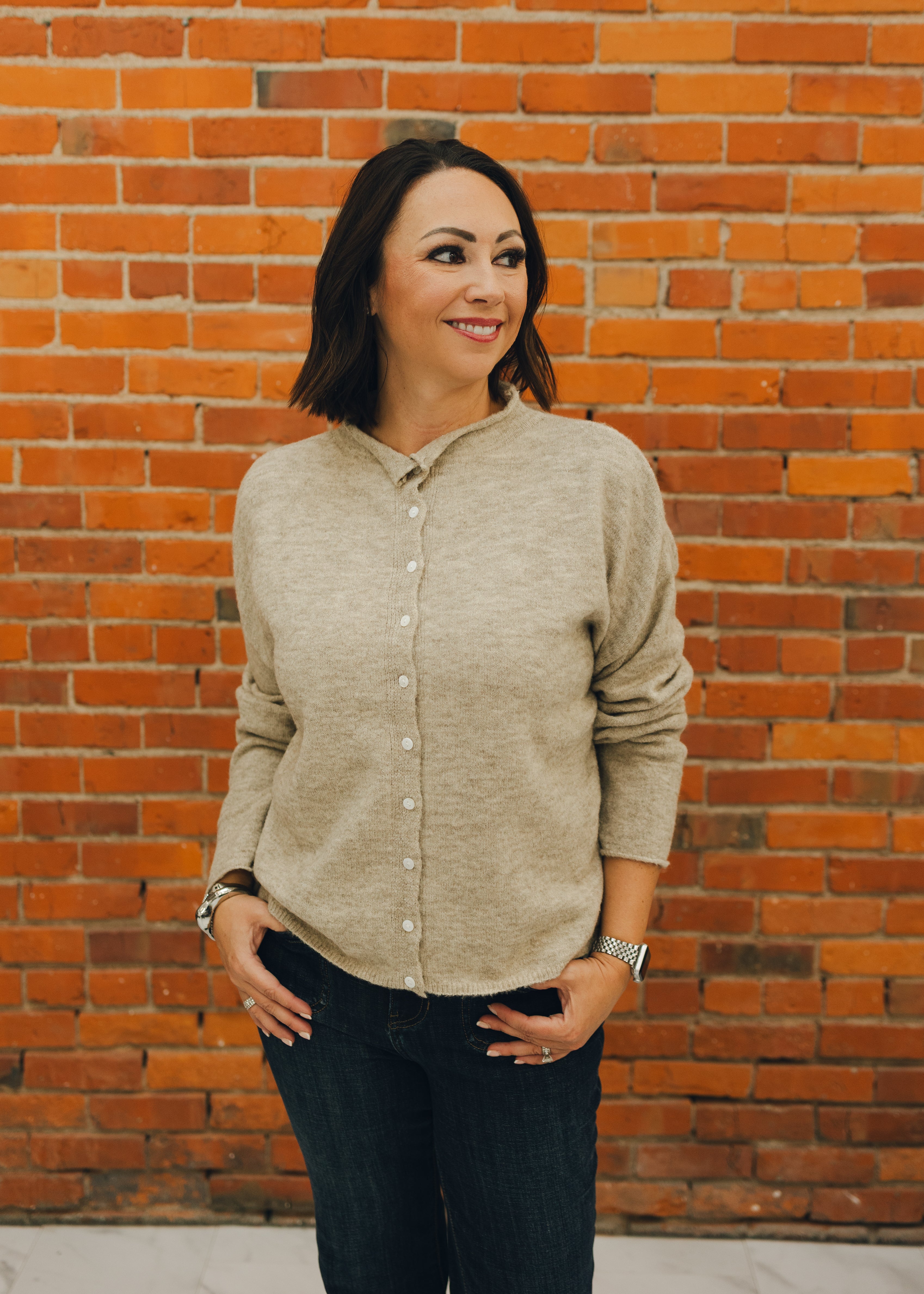 Button Up Sweater Cardigan