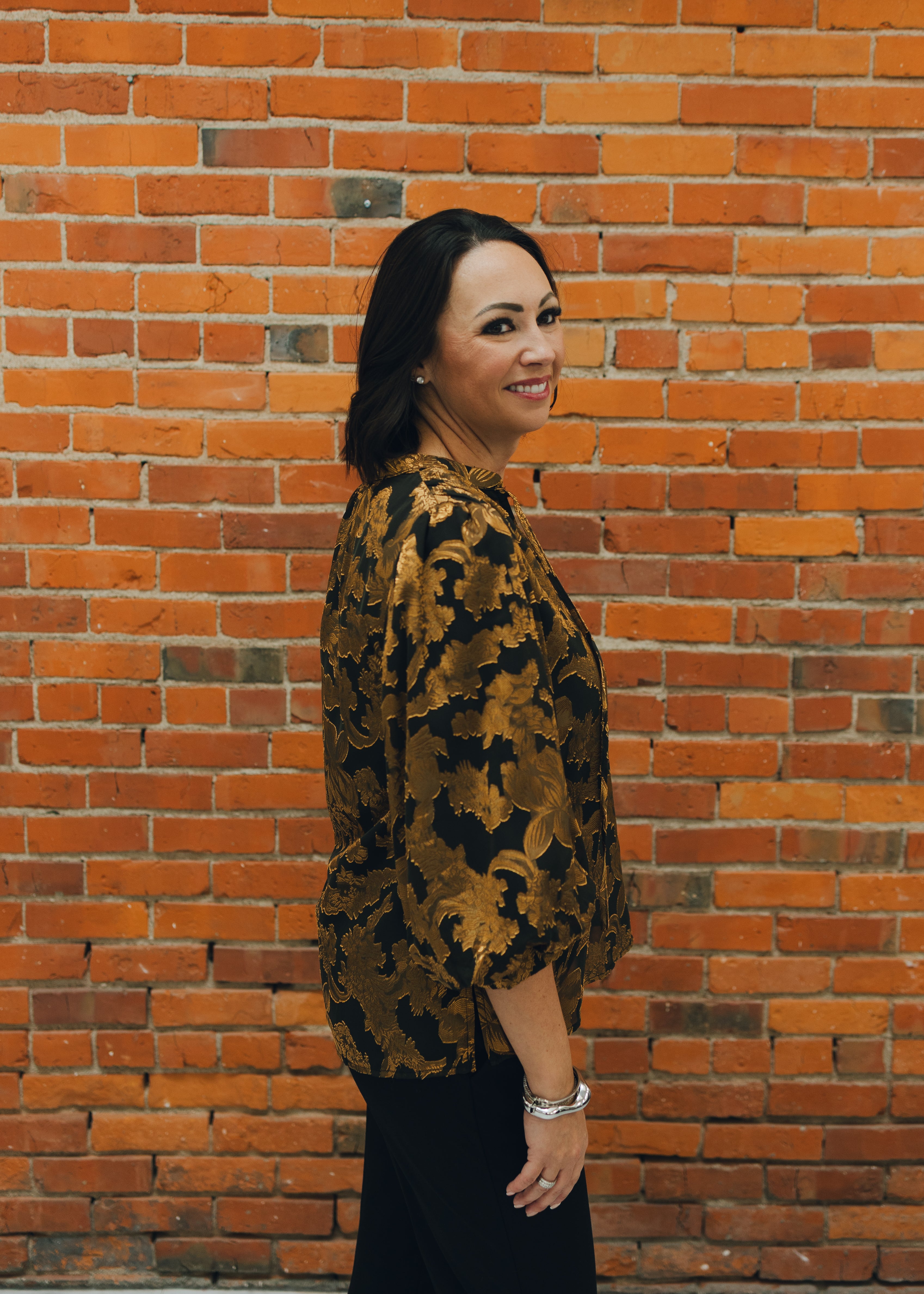 Floral Embroidered Peasant Top