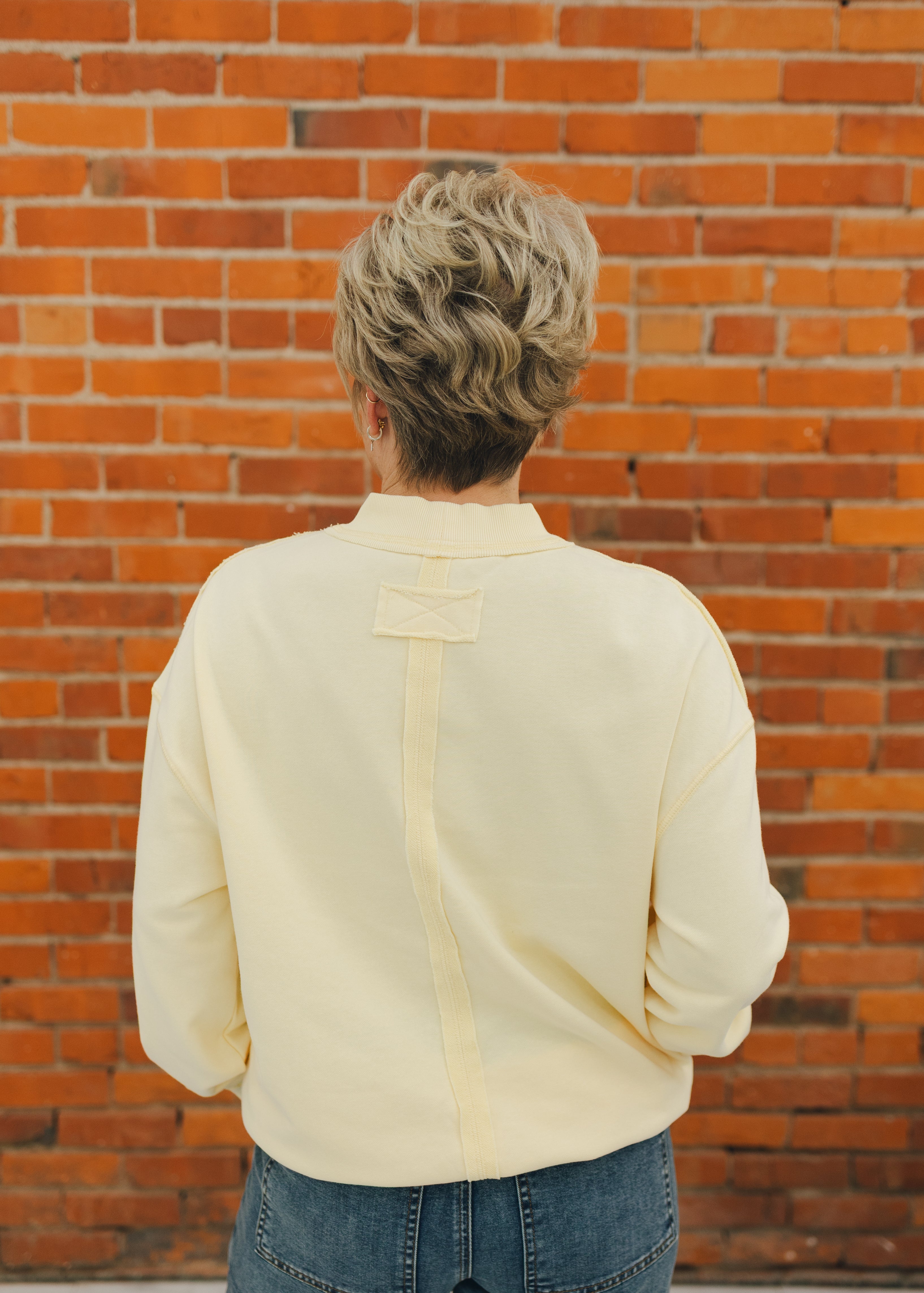 Snow Washed Long Sleeve Sweatshirt