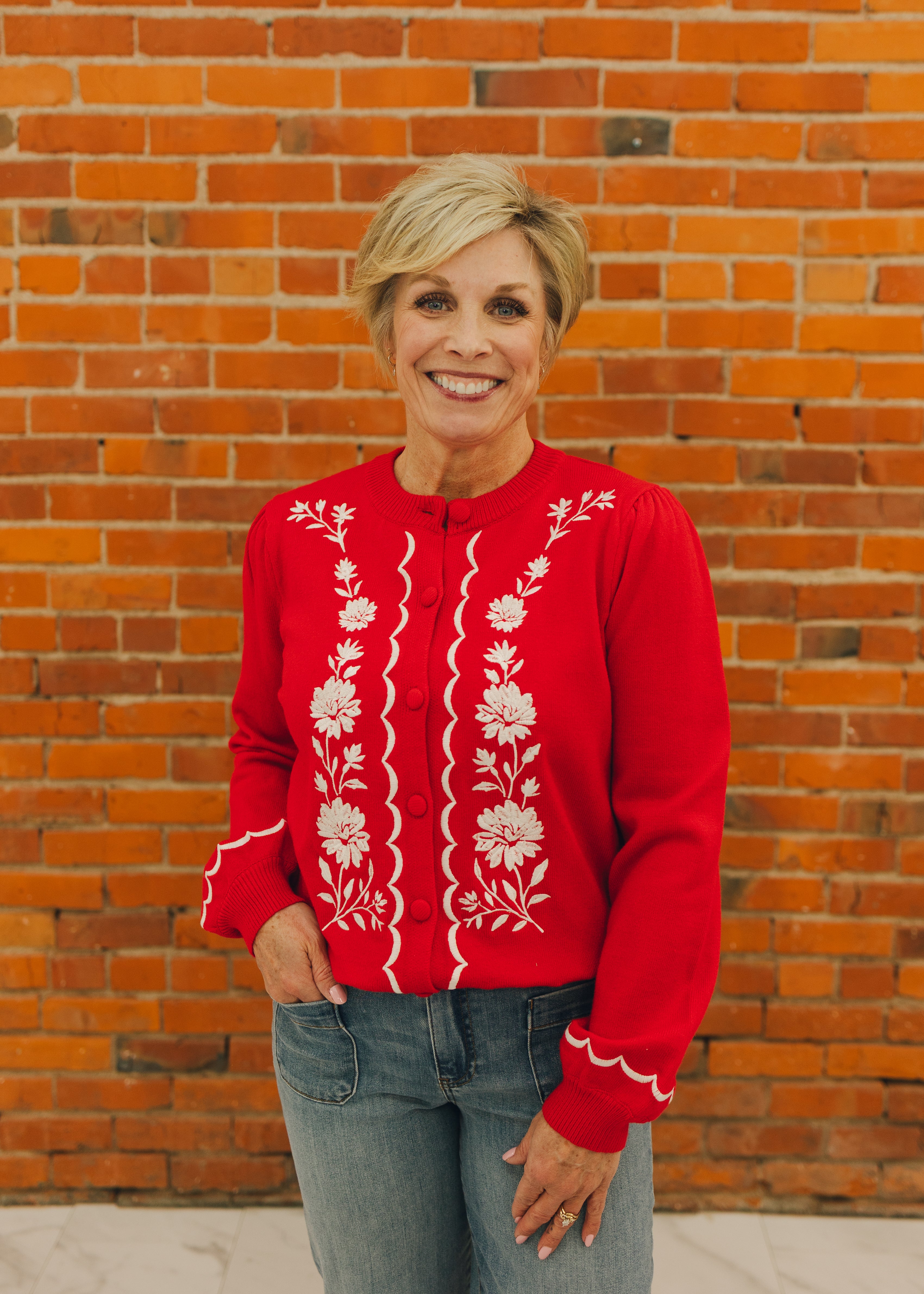Detailed Balloon Sleeve Cardigan