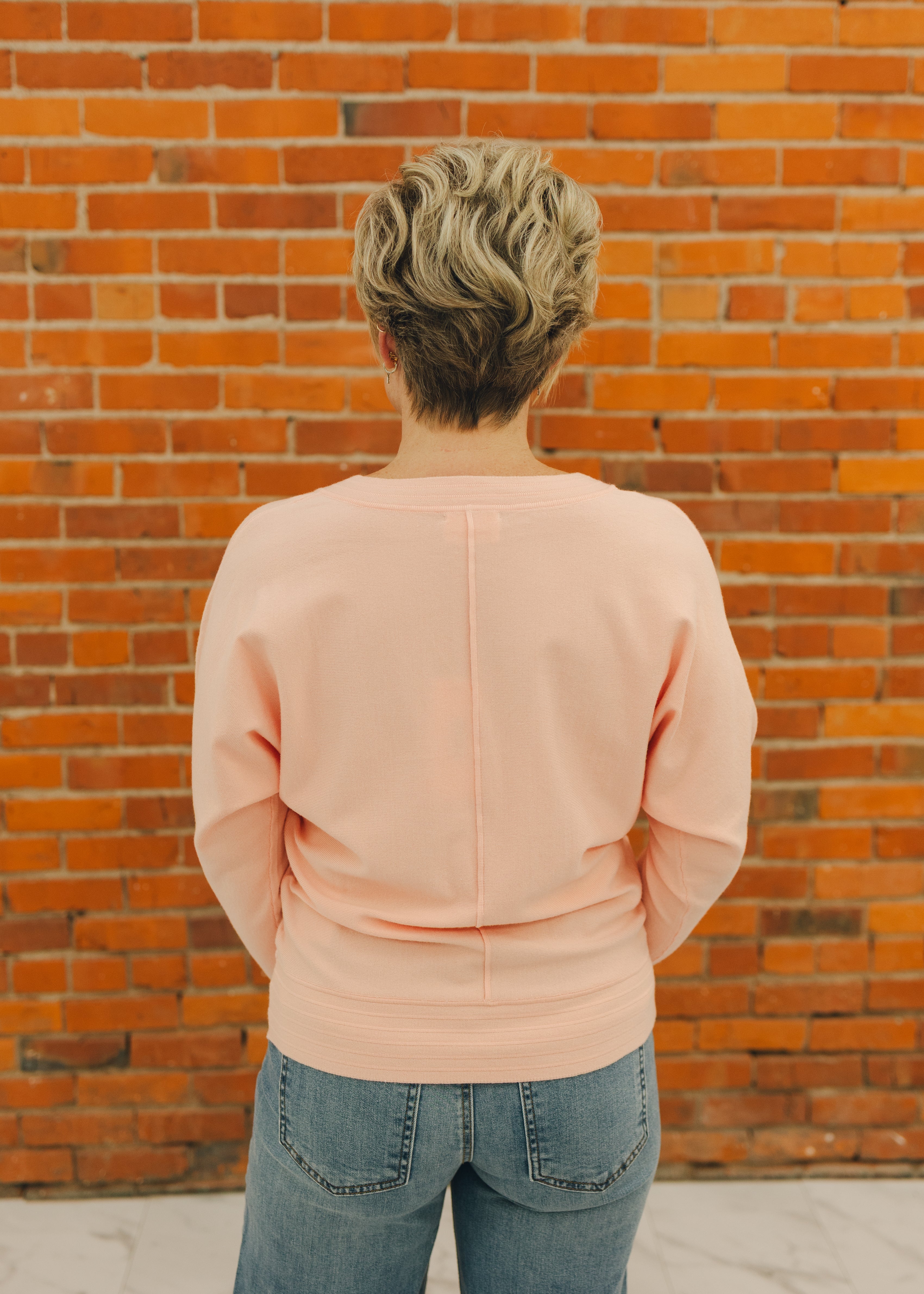V-Neck Pullover w/ Center Seam