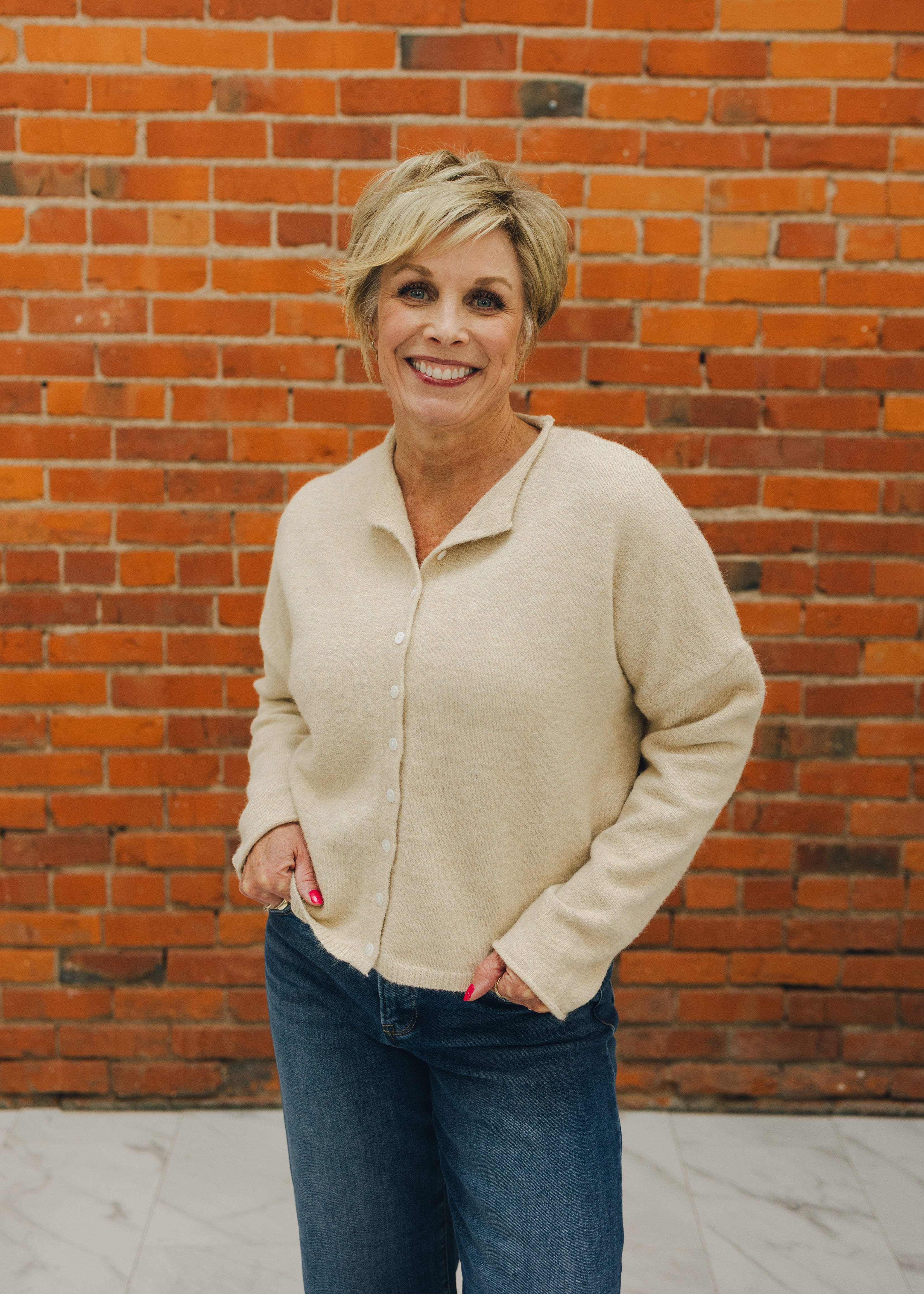 Solid Button Down Cardigan