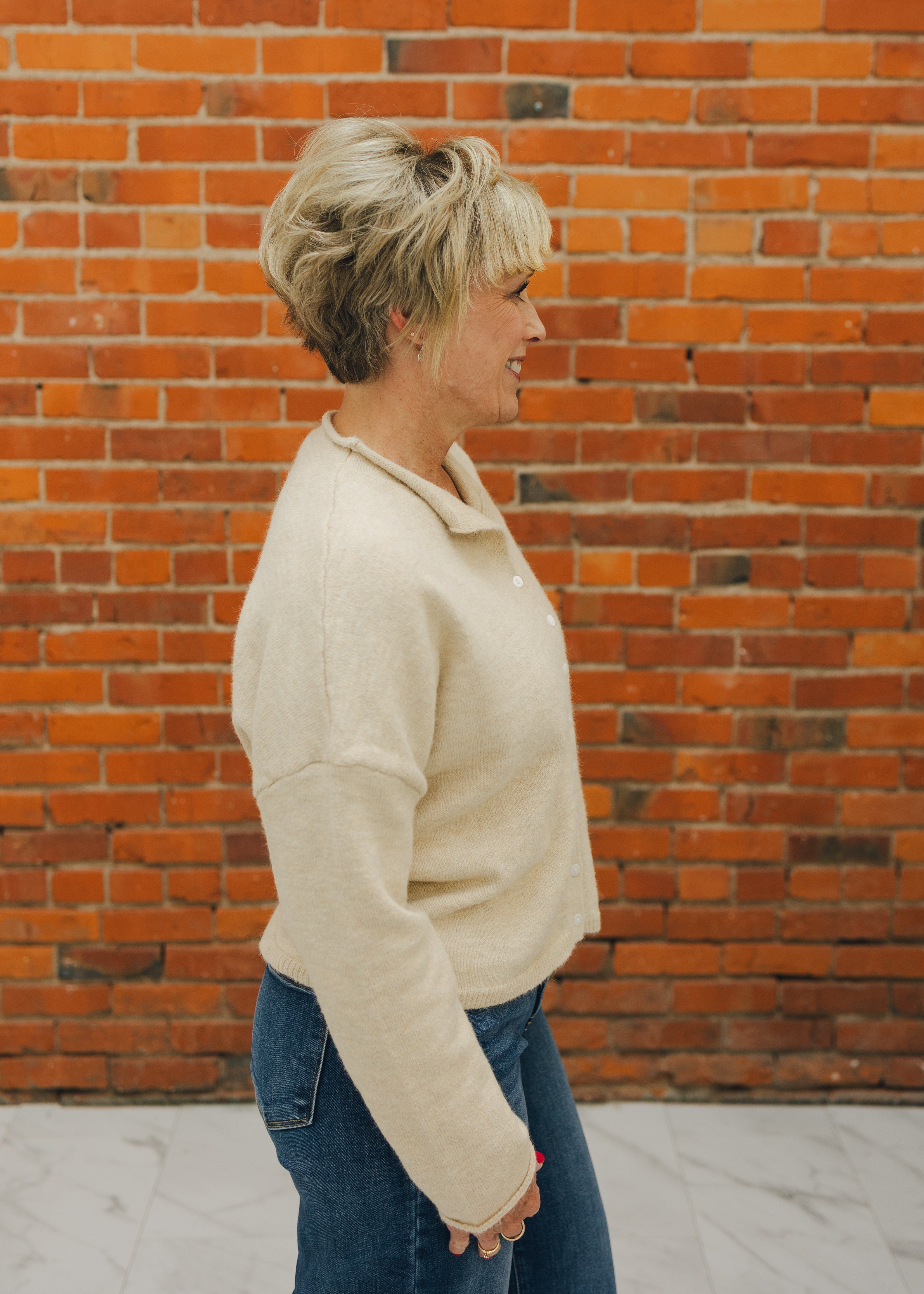 Solid Button Down Cardigan