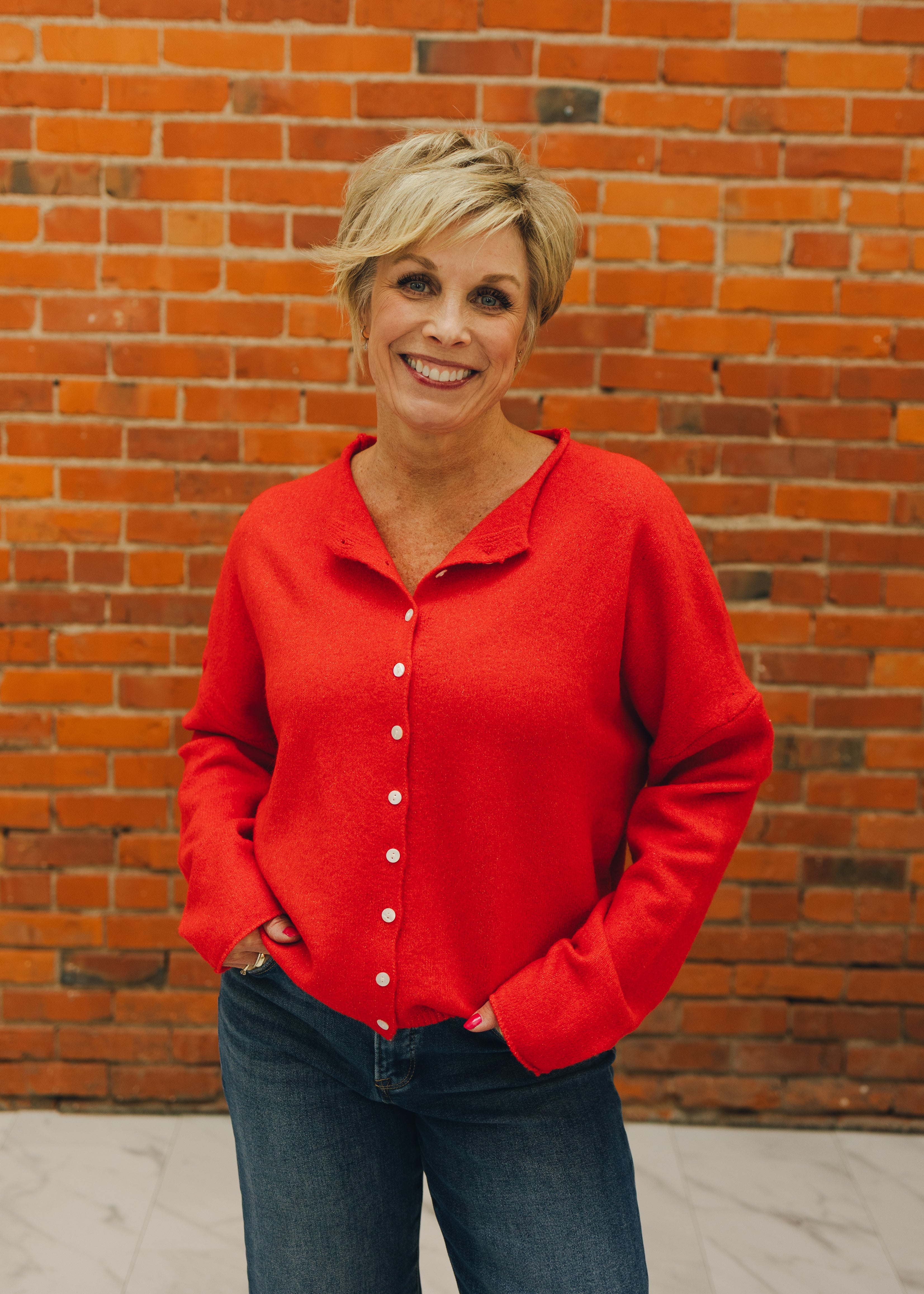 Solid Button Down Cardigan