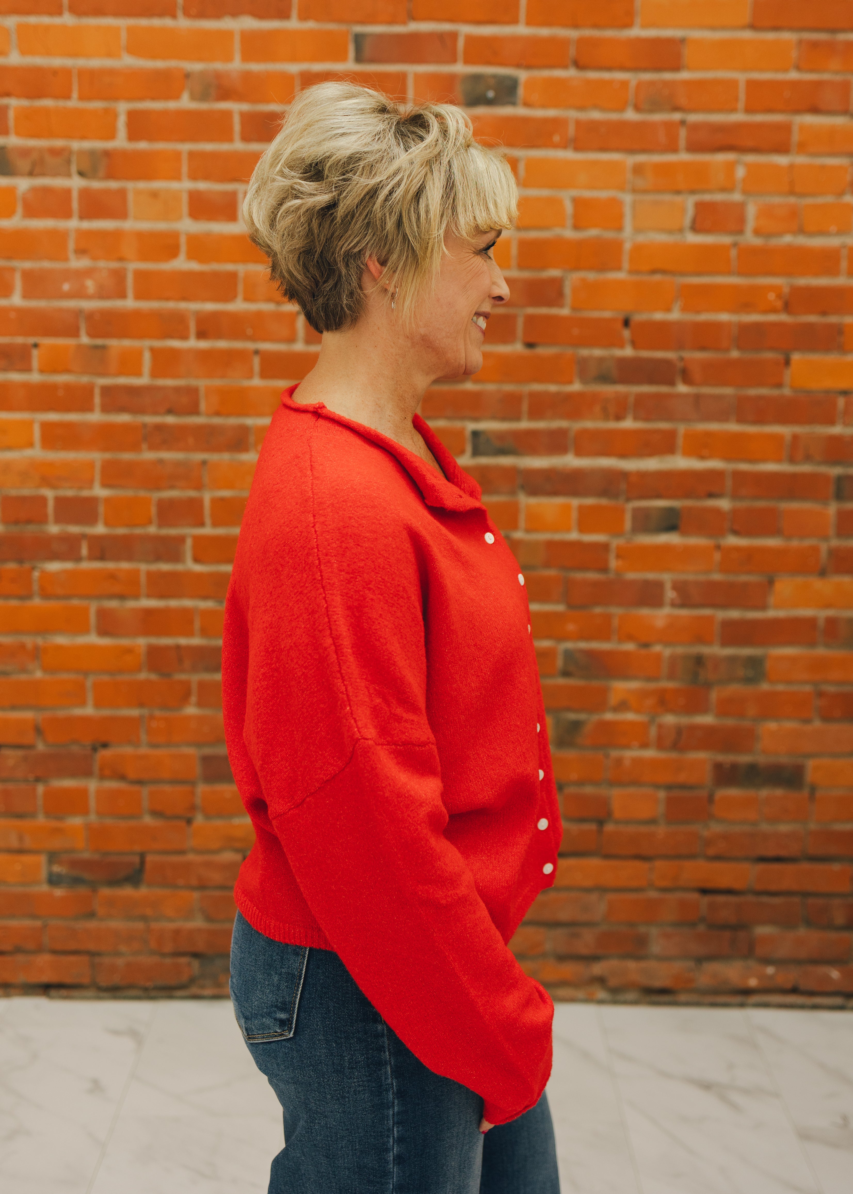 Solid Button Down Cardigan