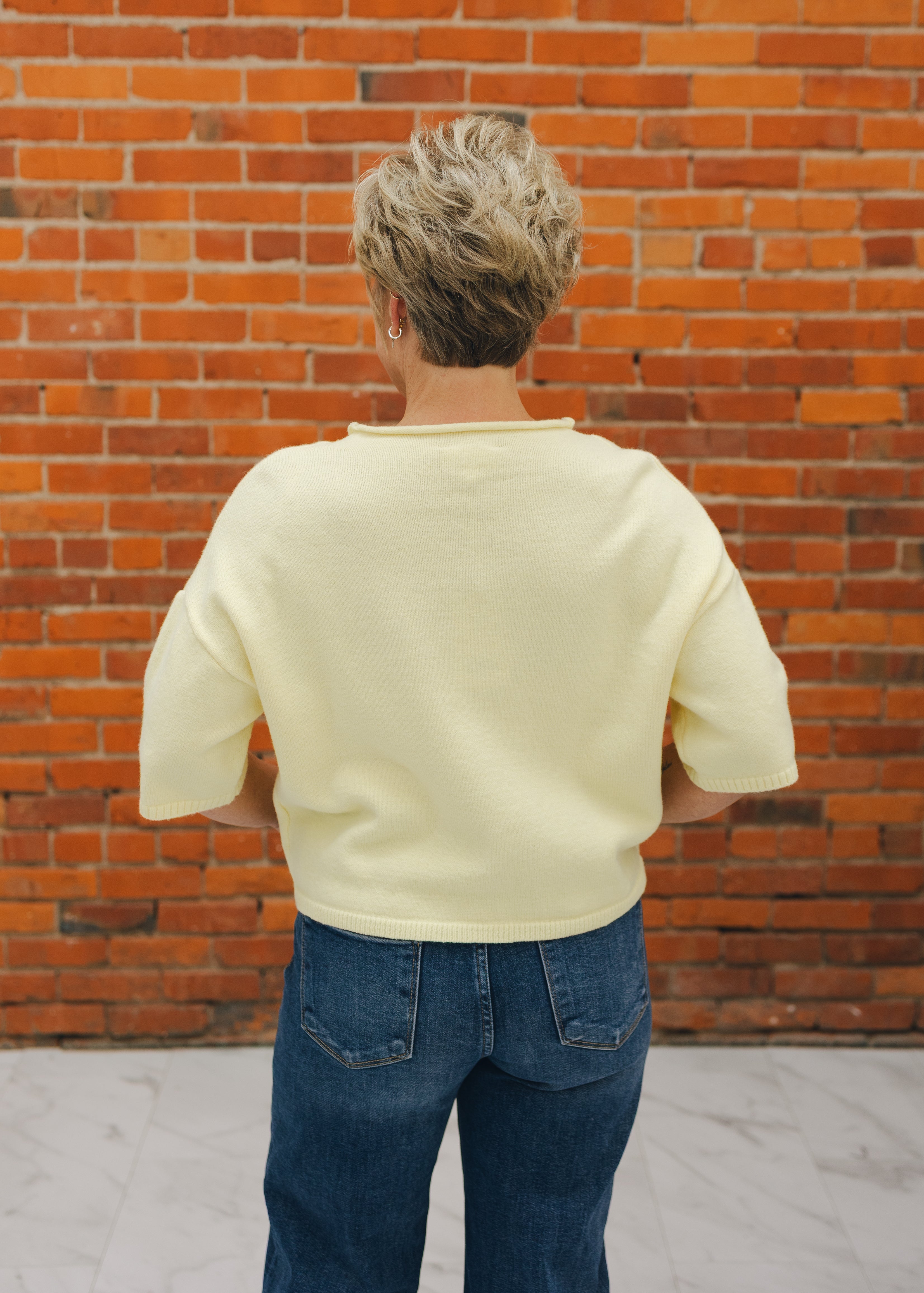 Button Down Half Sleeve Cardigan