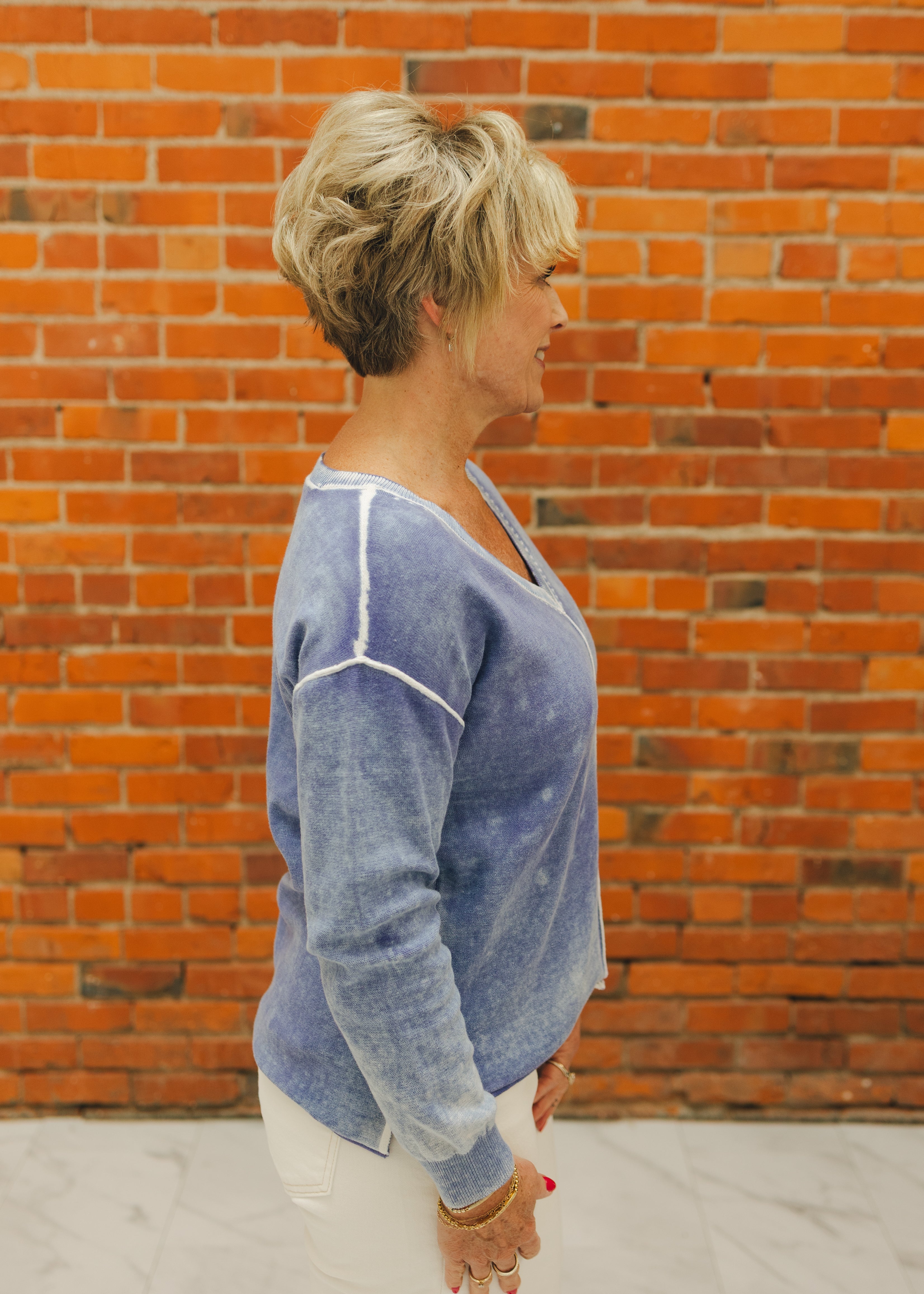 Tribal L/S V-Neck Sweater