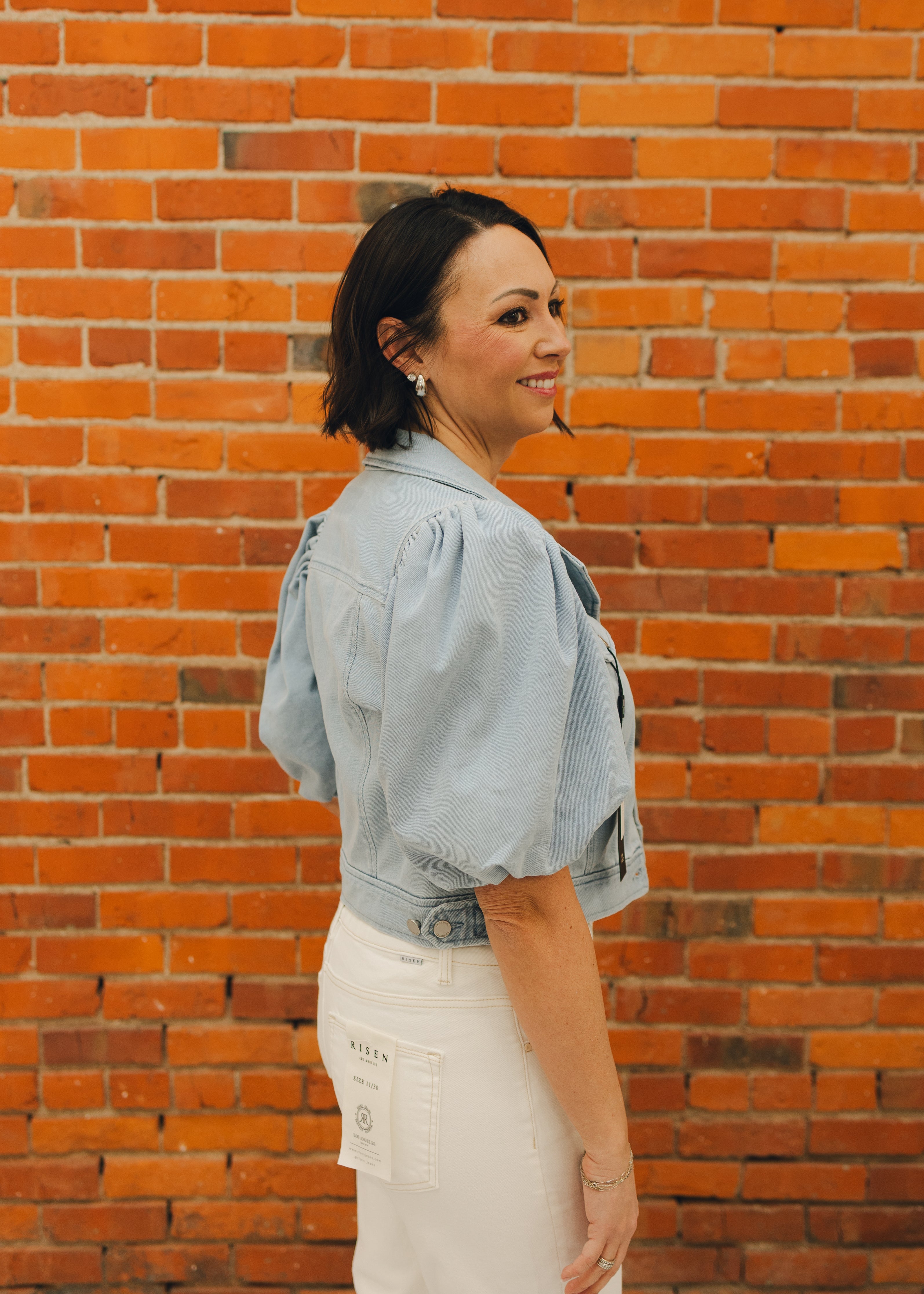 Liverpool Puff Sleeved Cropped Jacket
