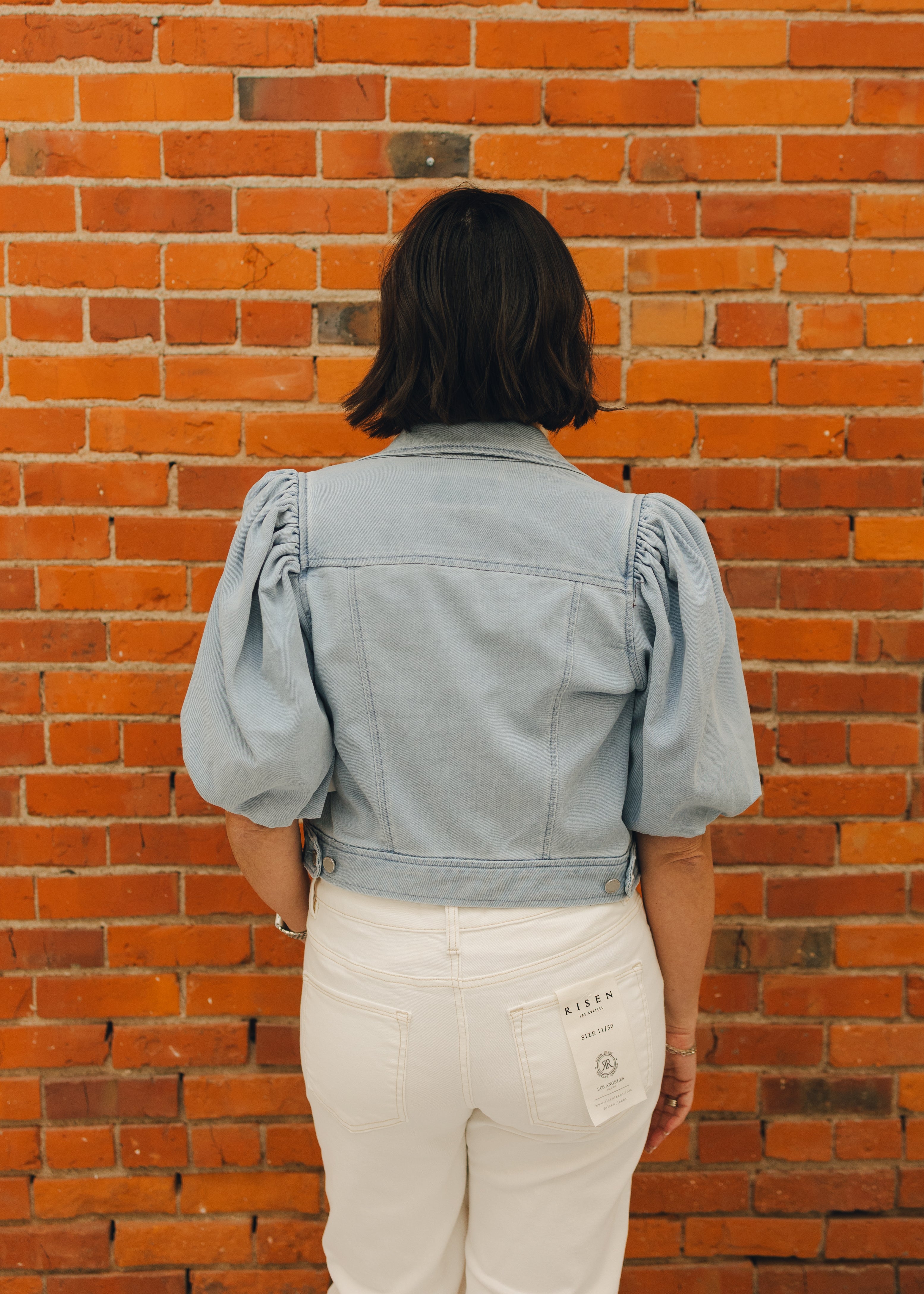 Liverpool Puff Sleeved Cropped Jacket