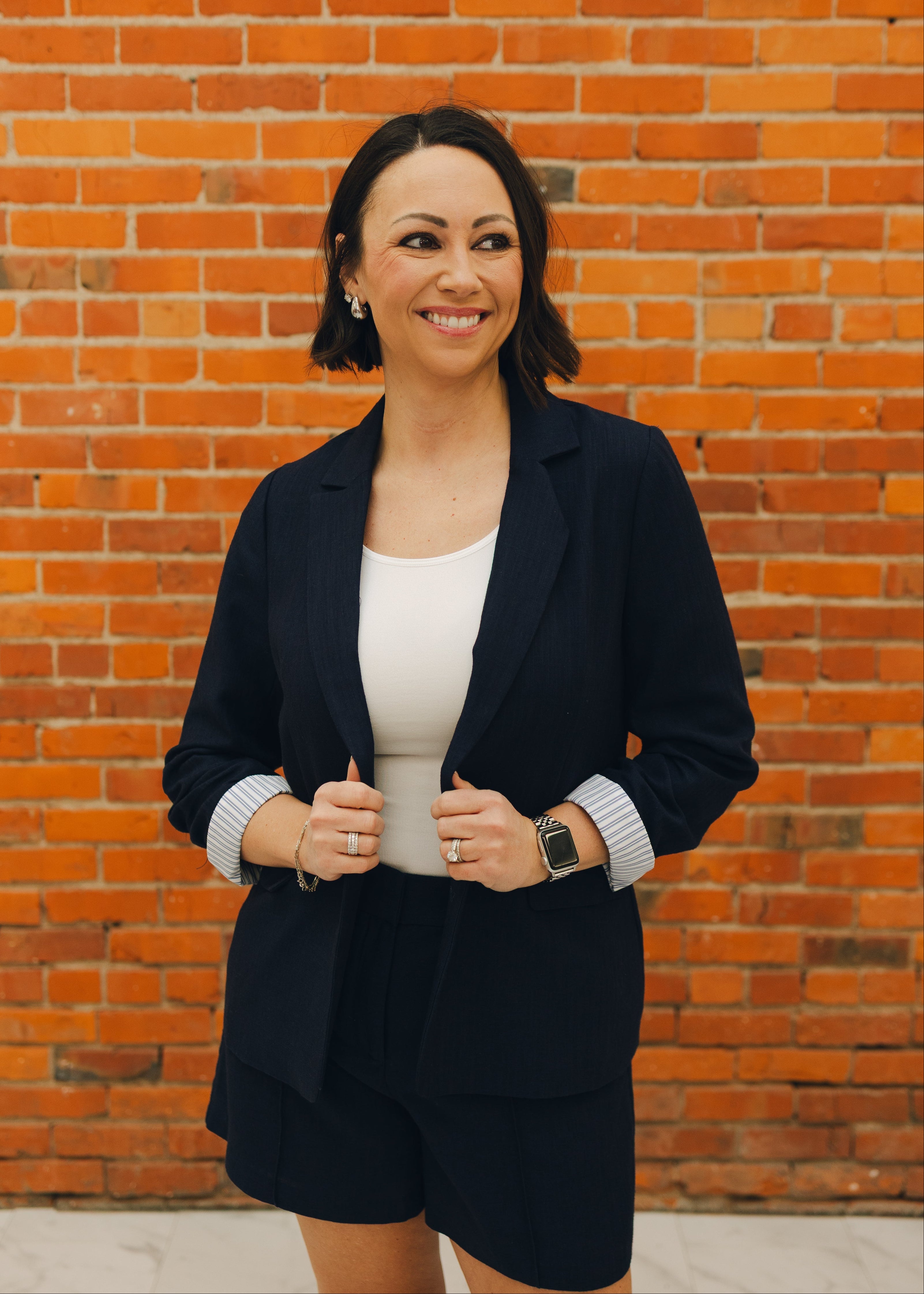 Cinched Sleeve Blazer