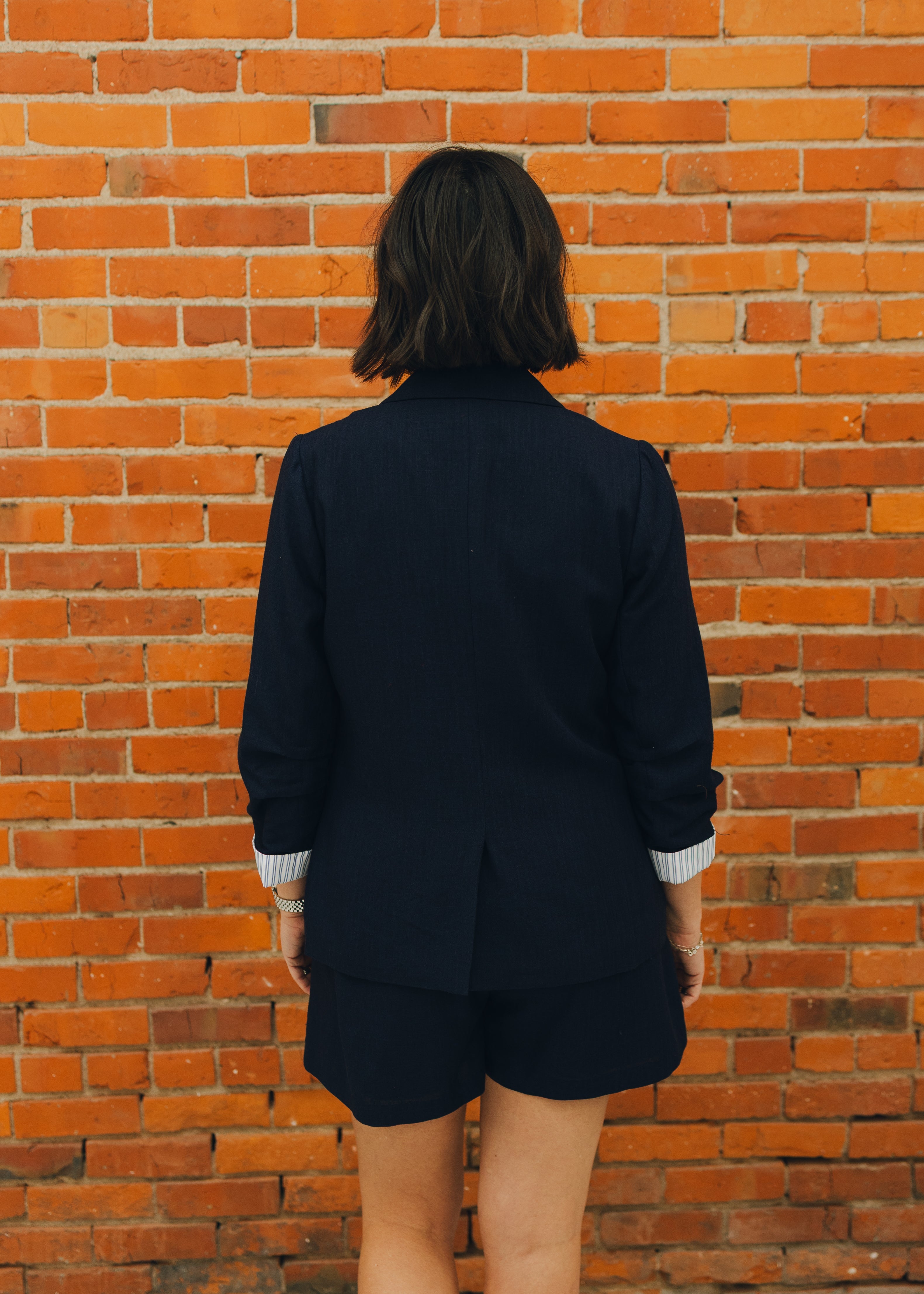 Cinched Sleeve Blazer