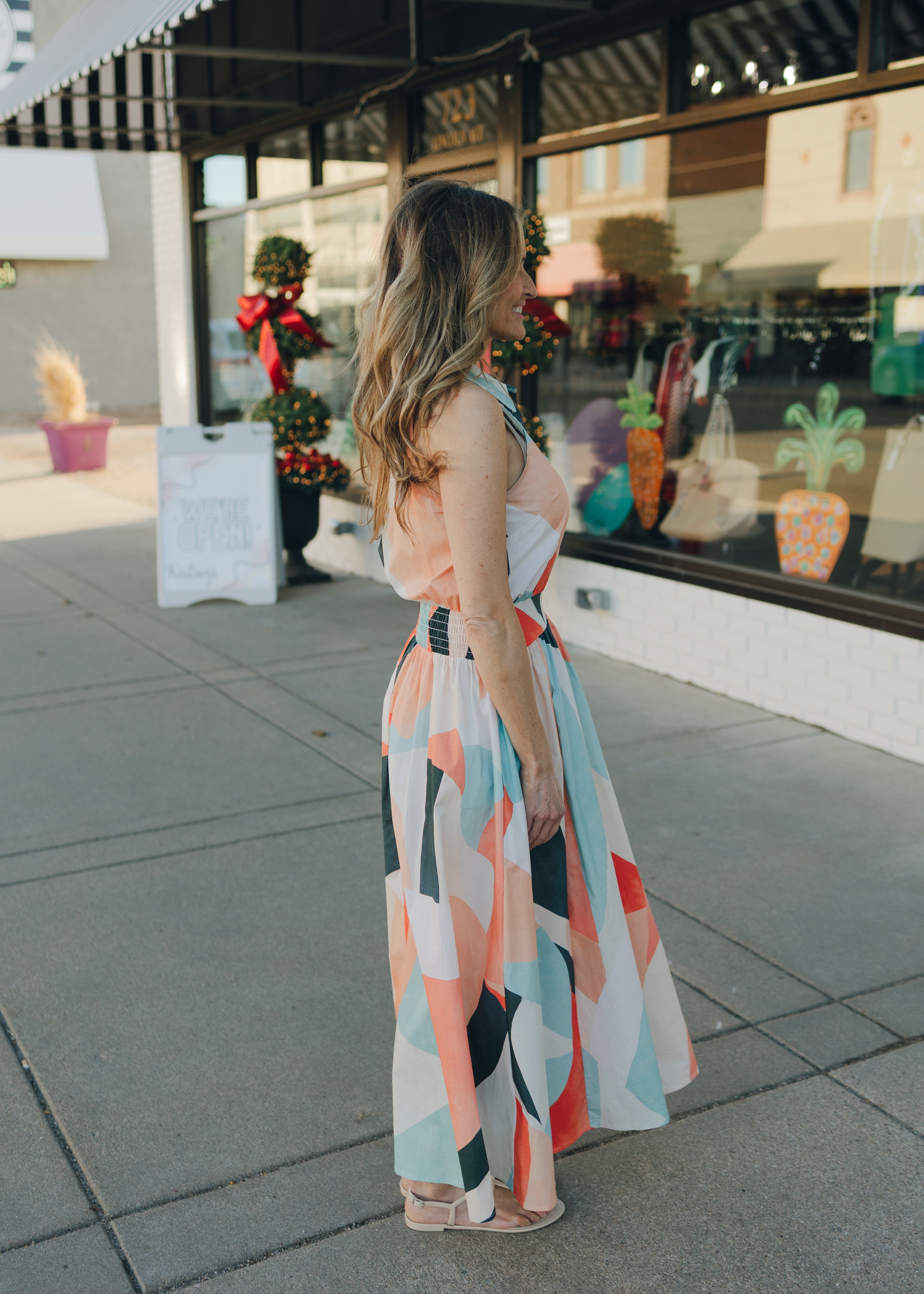 Elan Collared Maxi Dress with Buttons