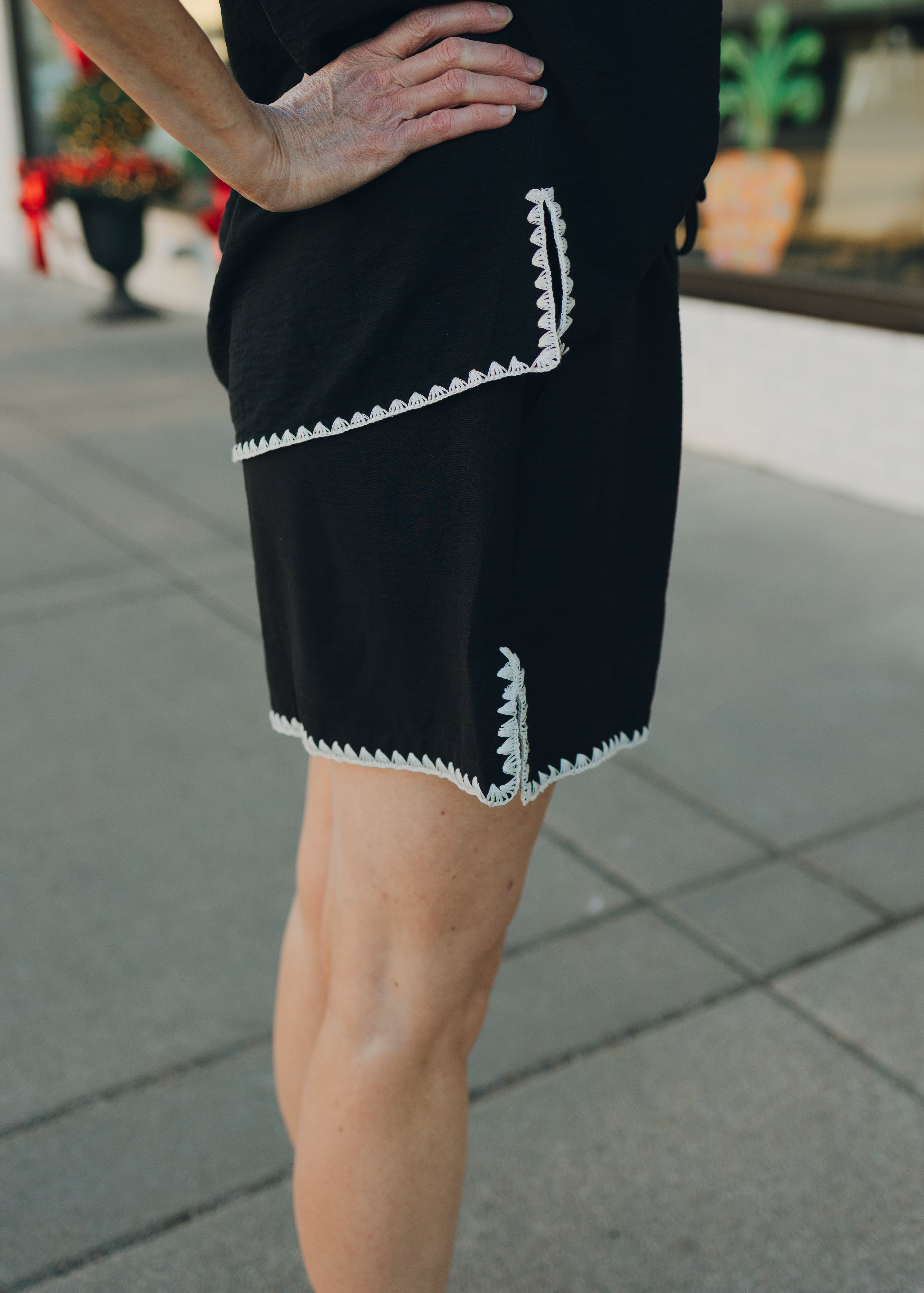 Shorts with Scallop Detail