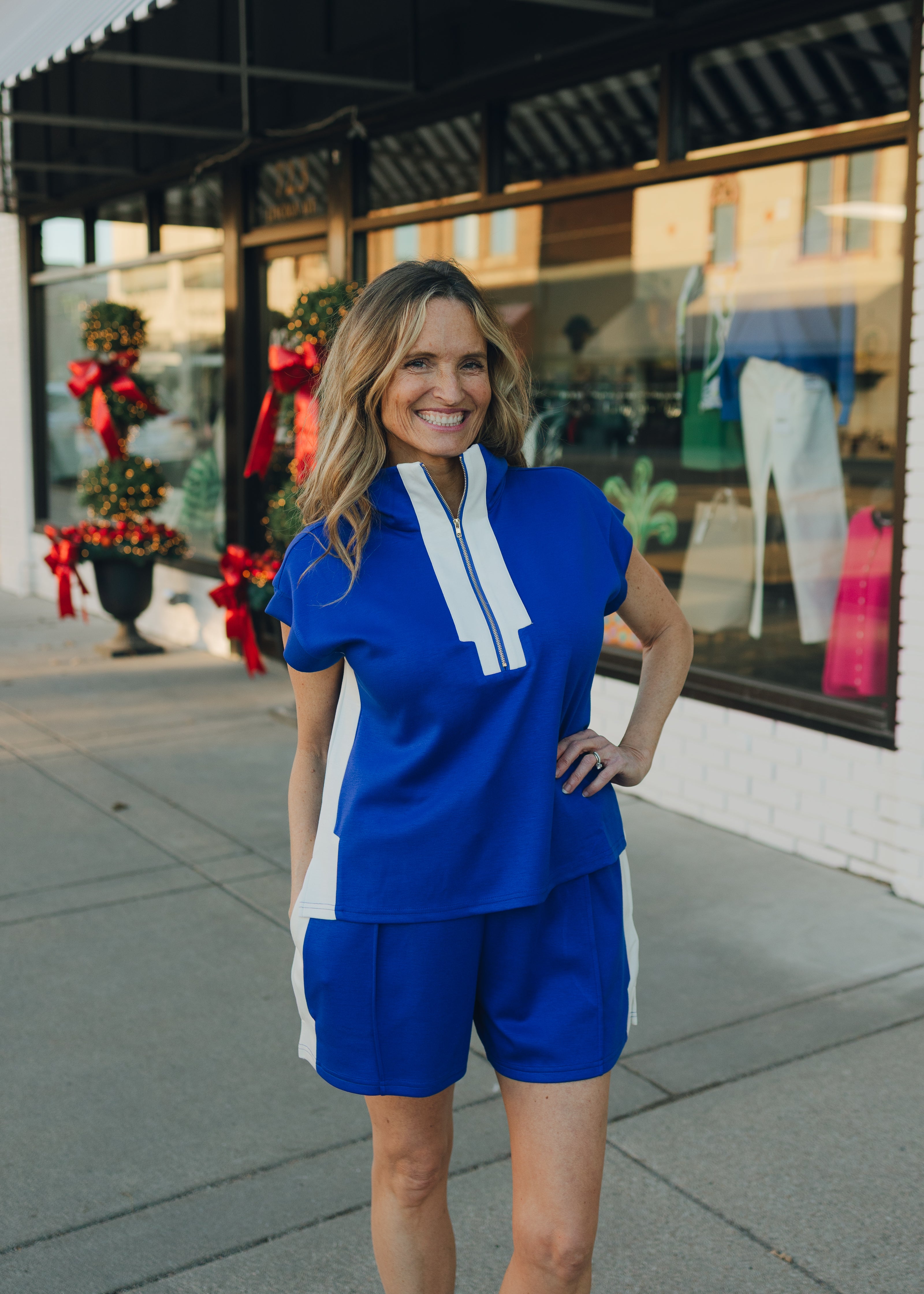 Drop Shoulder Front Zip Set