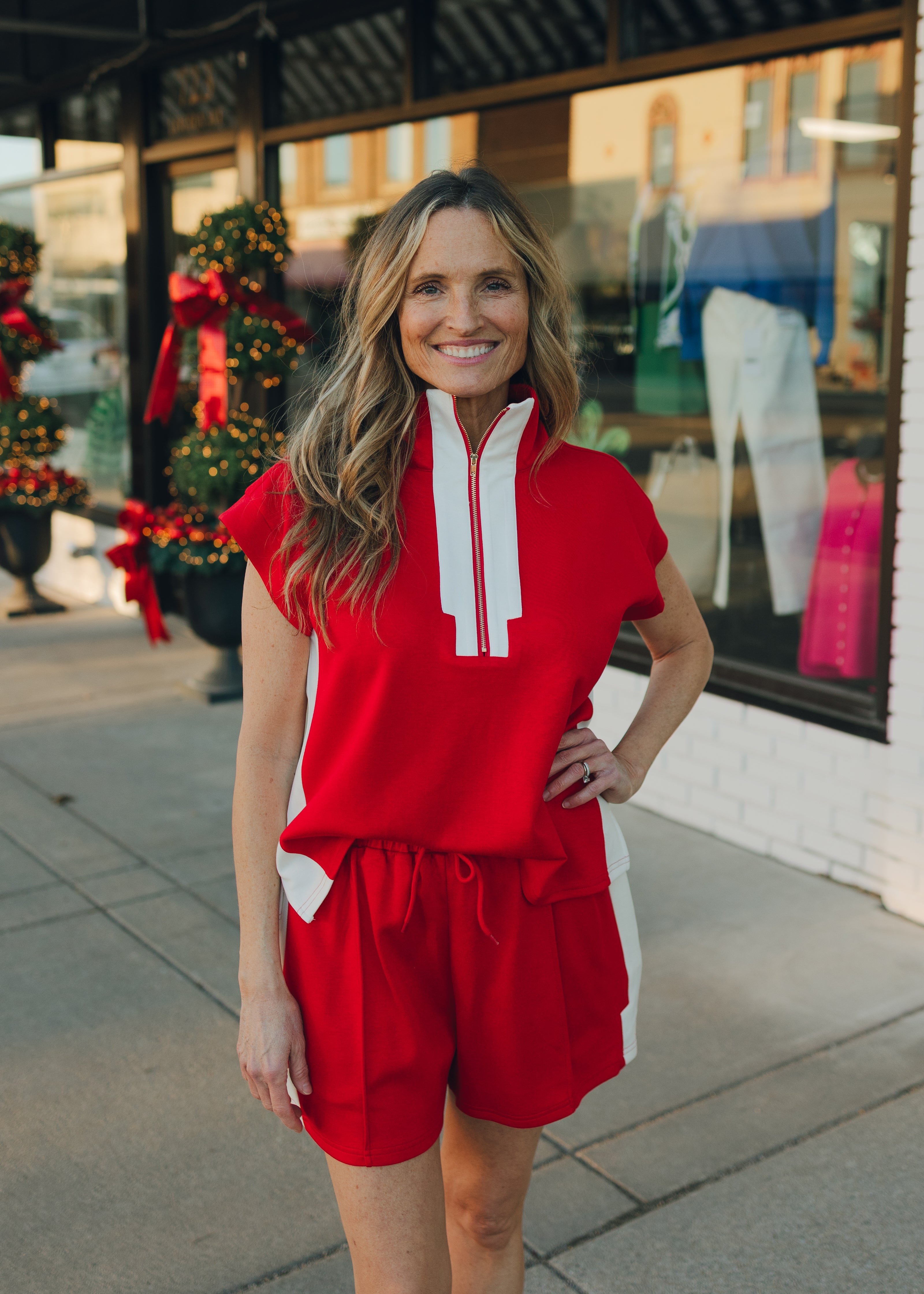 Drop Shoulder Front Zip Set