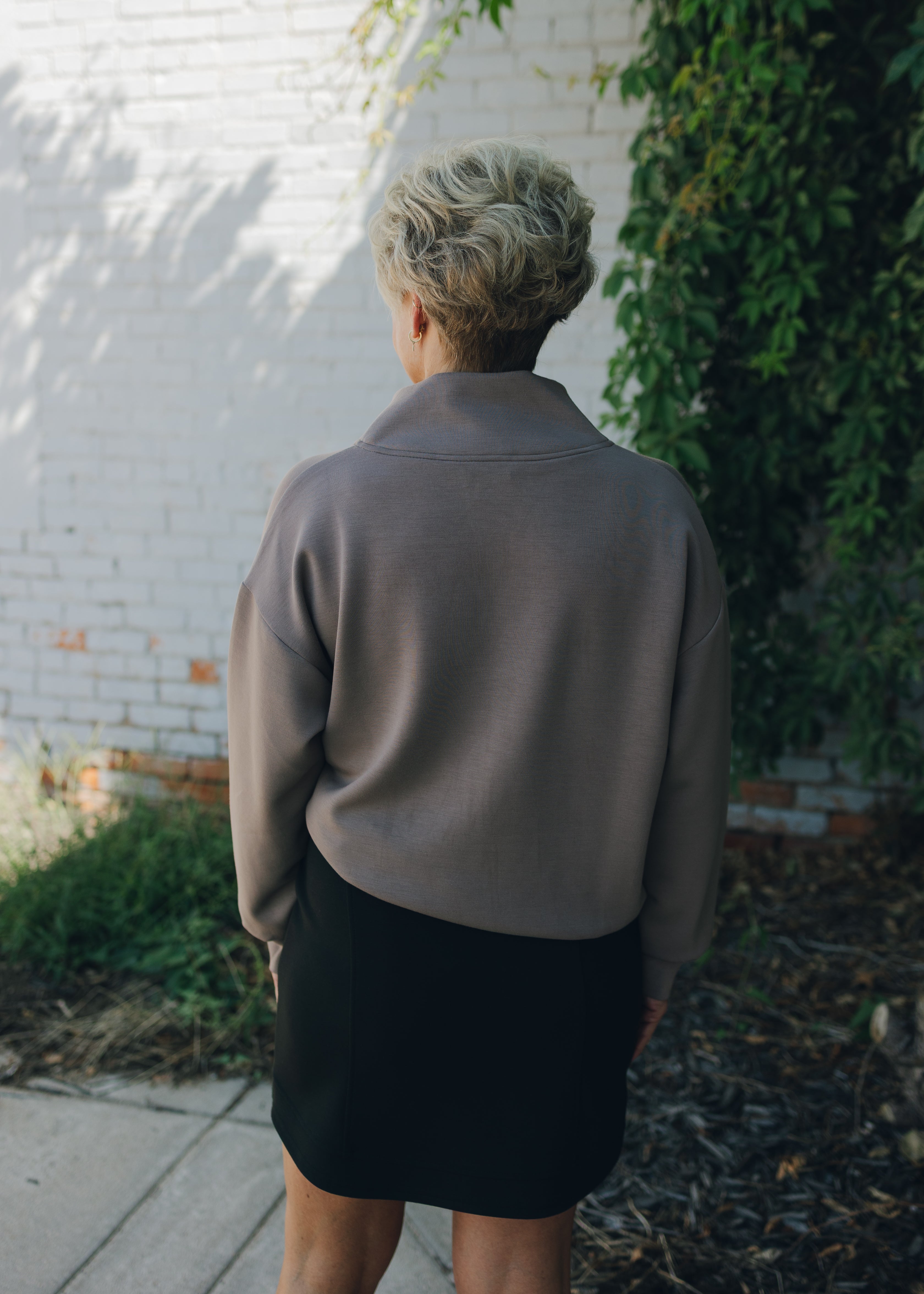 Modal Scuba Luxe Sweatshirt - Mocha