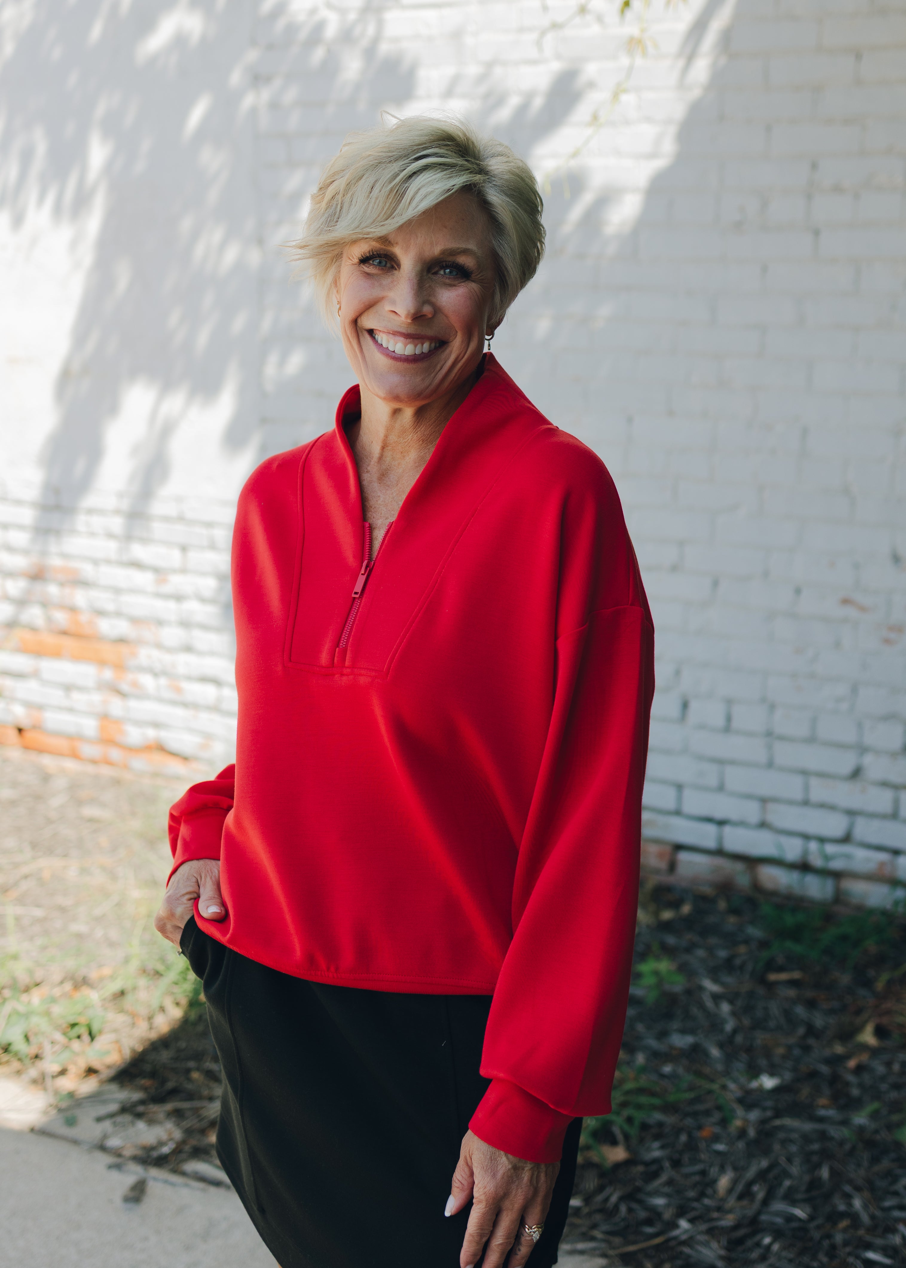 Modal Scuba Luxe V-Neck Sweatshirt