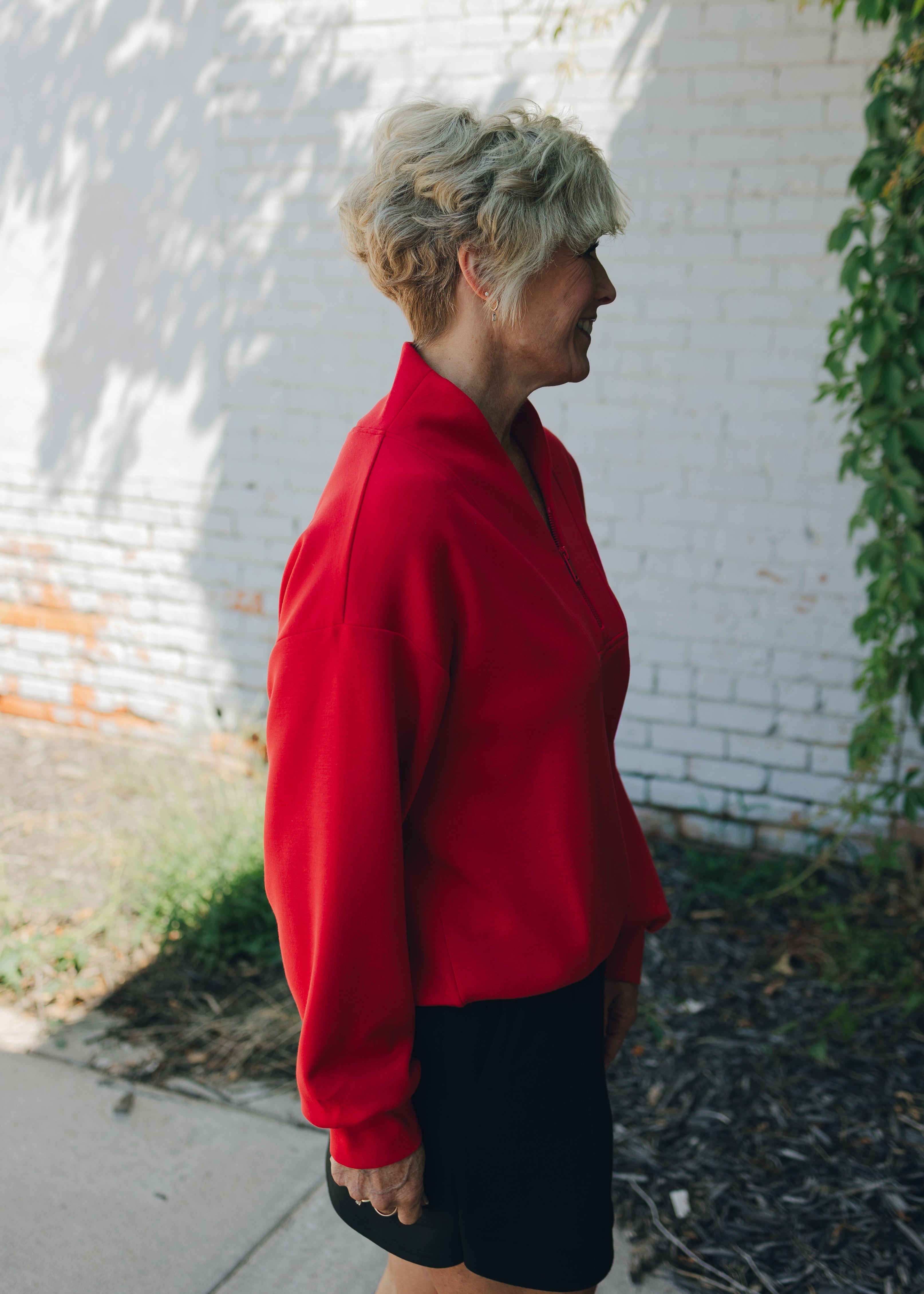 Modal Scuba Luxe V-Neck Sweatshirt