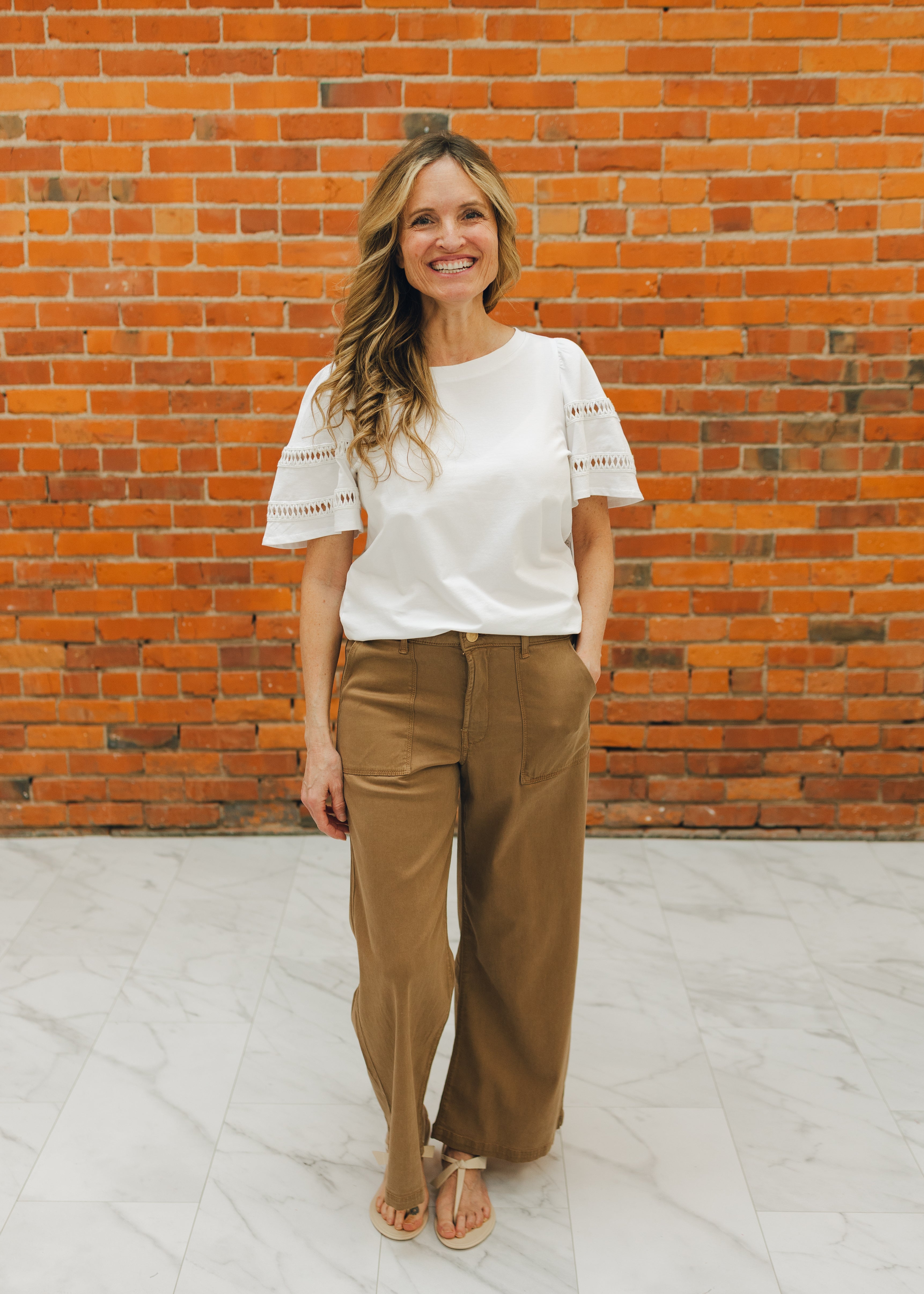 KUT Meg HR Wide Leg - Saddle Brown