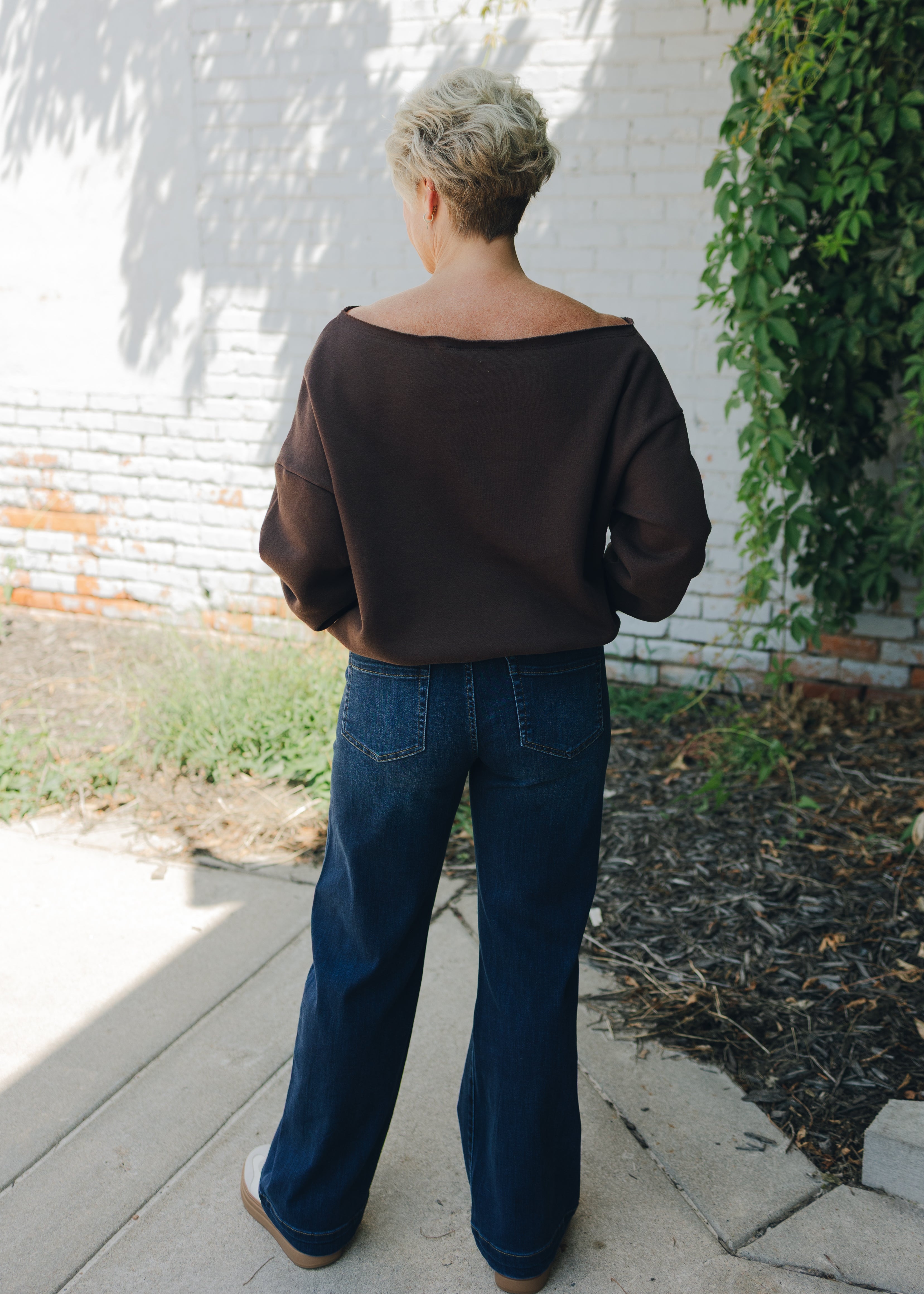 Tribal Audrey Pull On Wide Leg Jean - Dark Night