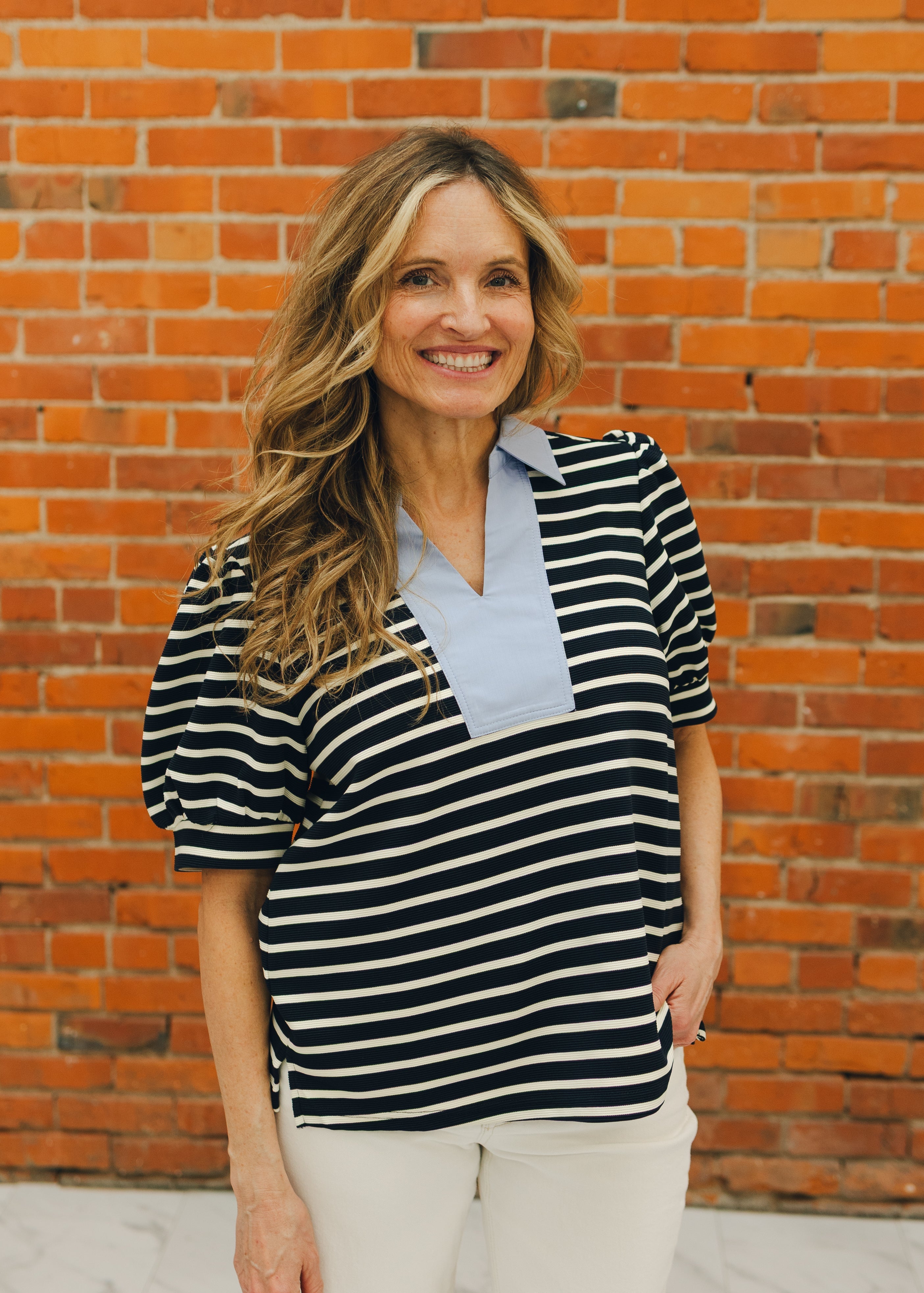 Short Sleeve Striped Top