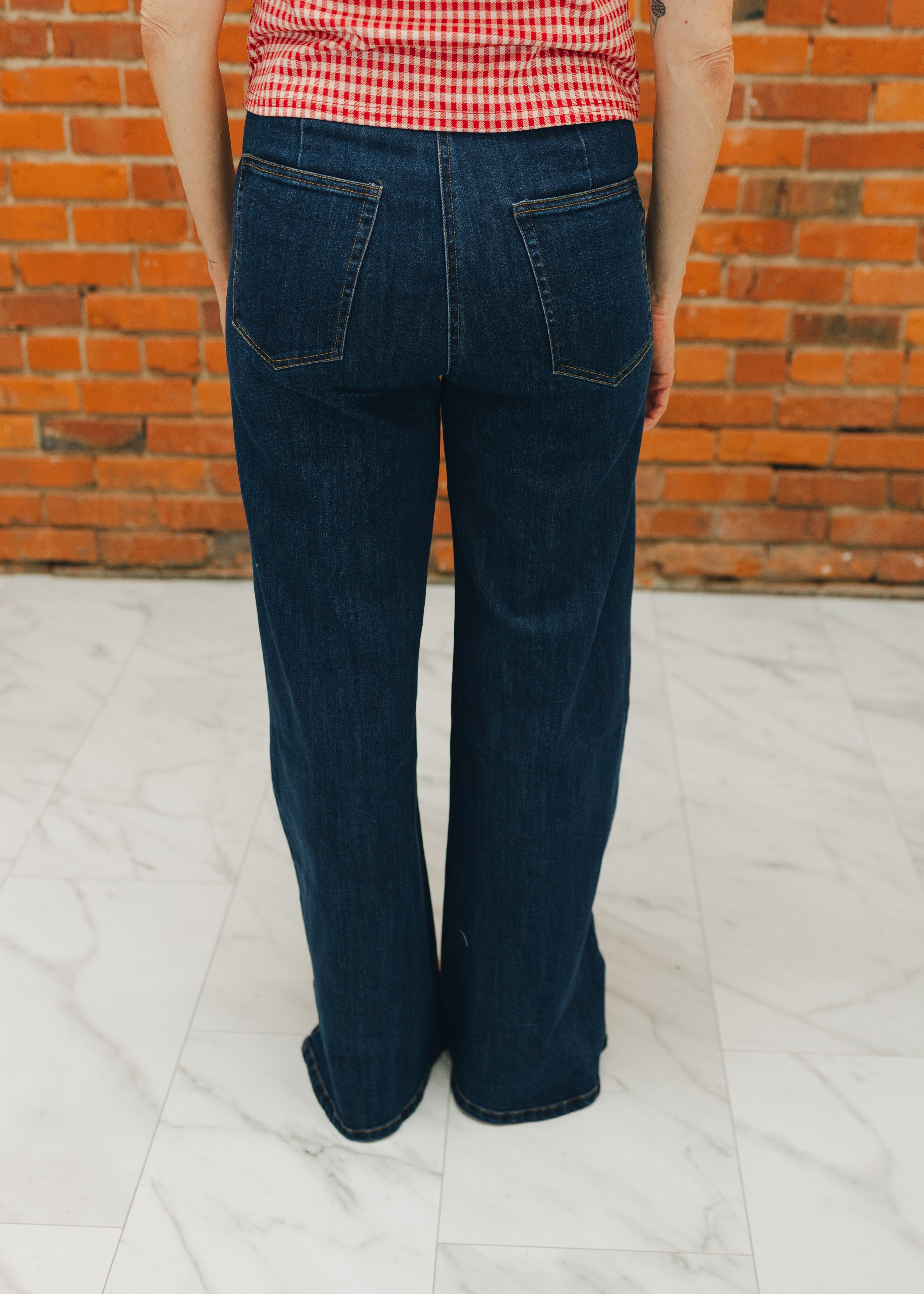 FATE High Waisted Wide Leg Jean