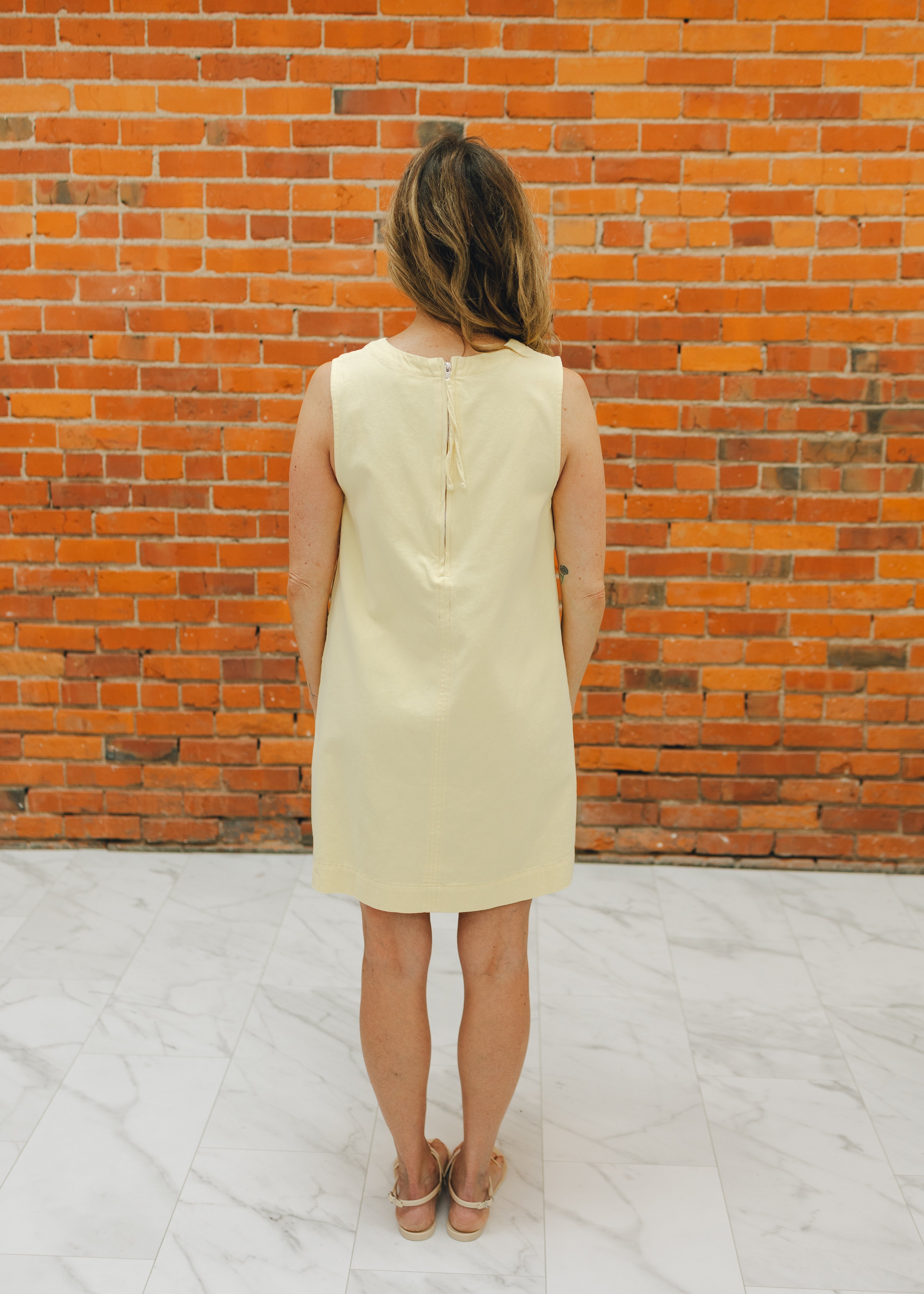 Sleeveless Back Zip Mini Dress