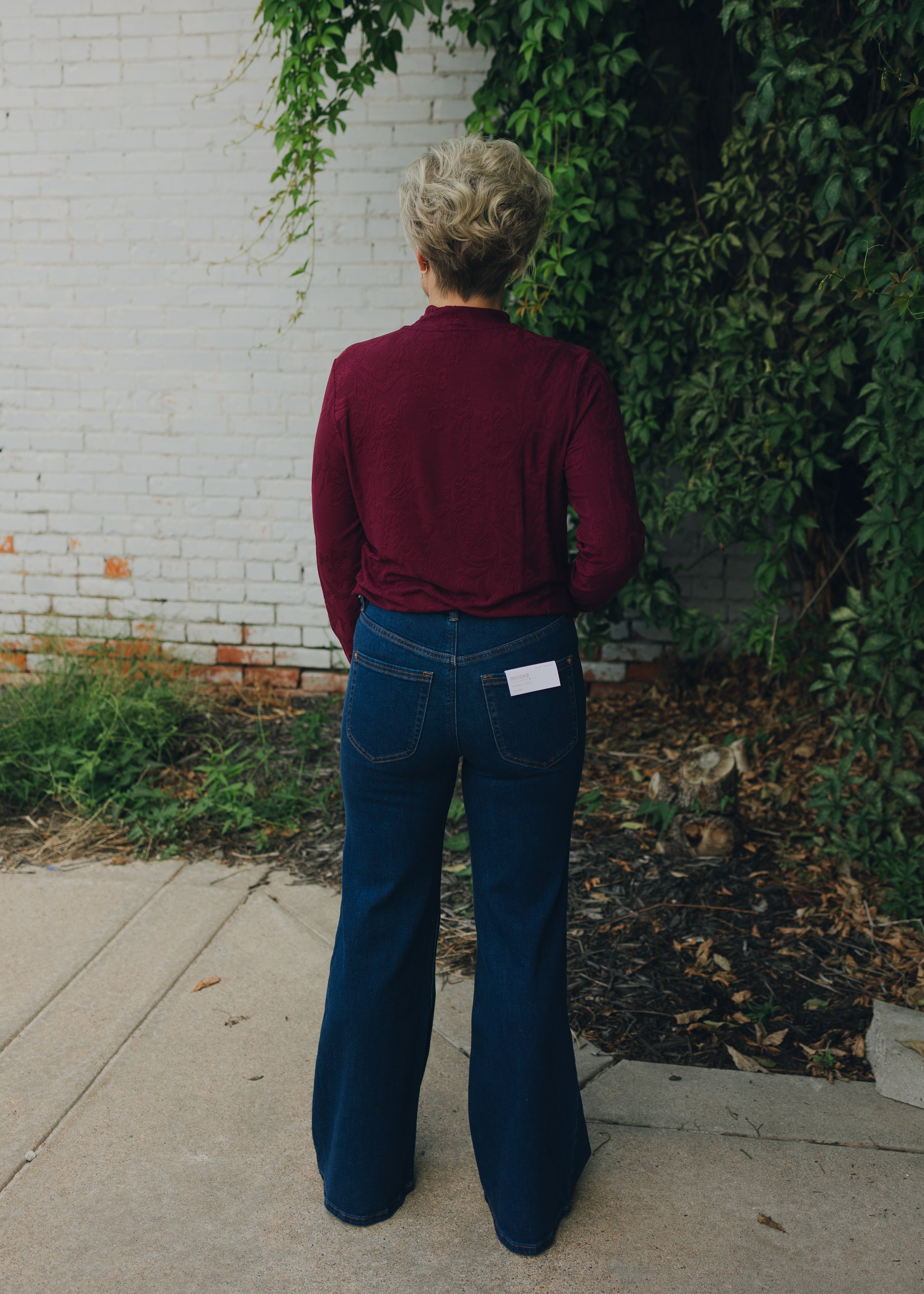 Tribal Brooke Hugging Palazzo Jean - Blue Dream