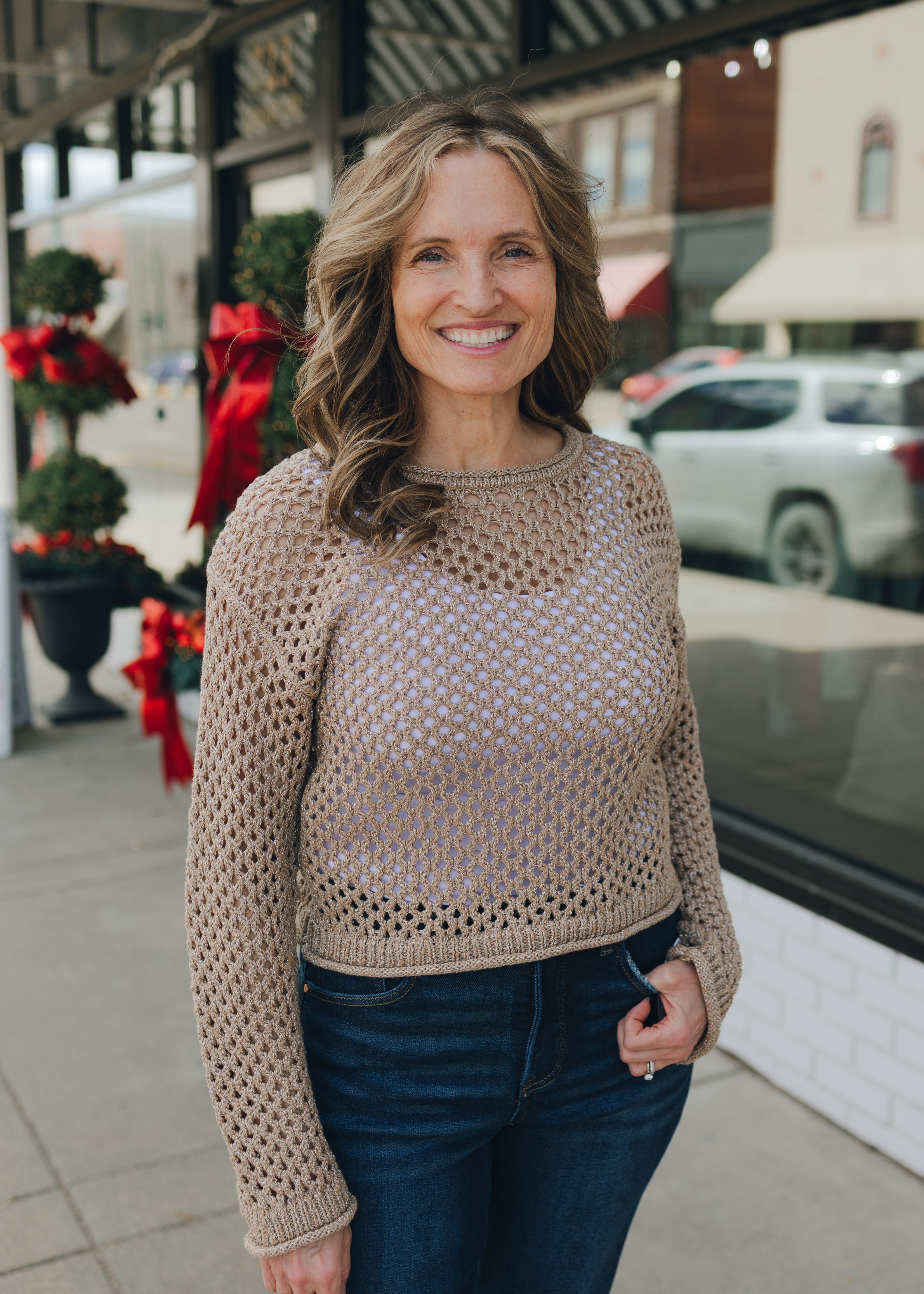 Z Supply Cala Shimmer Crochet Sweater