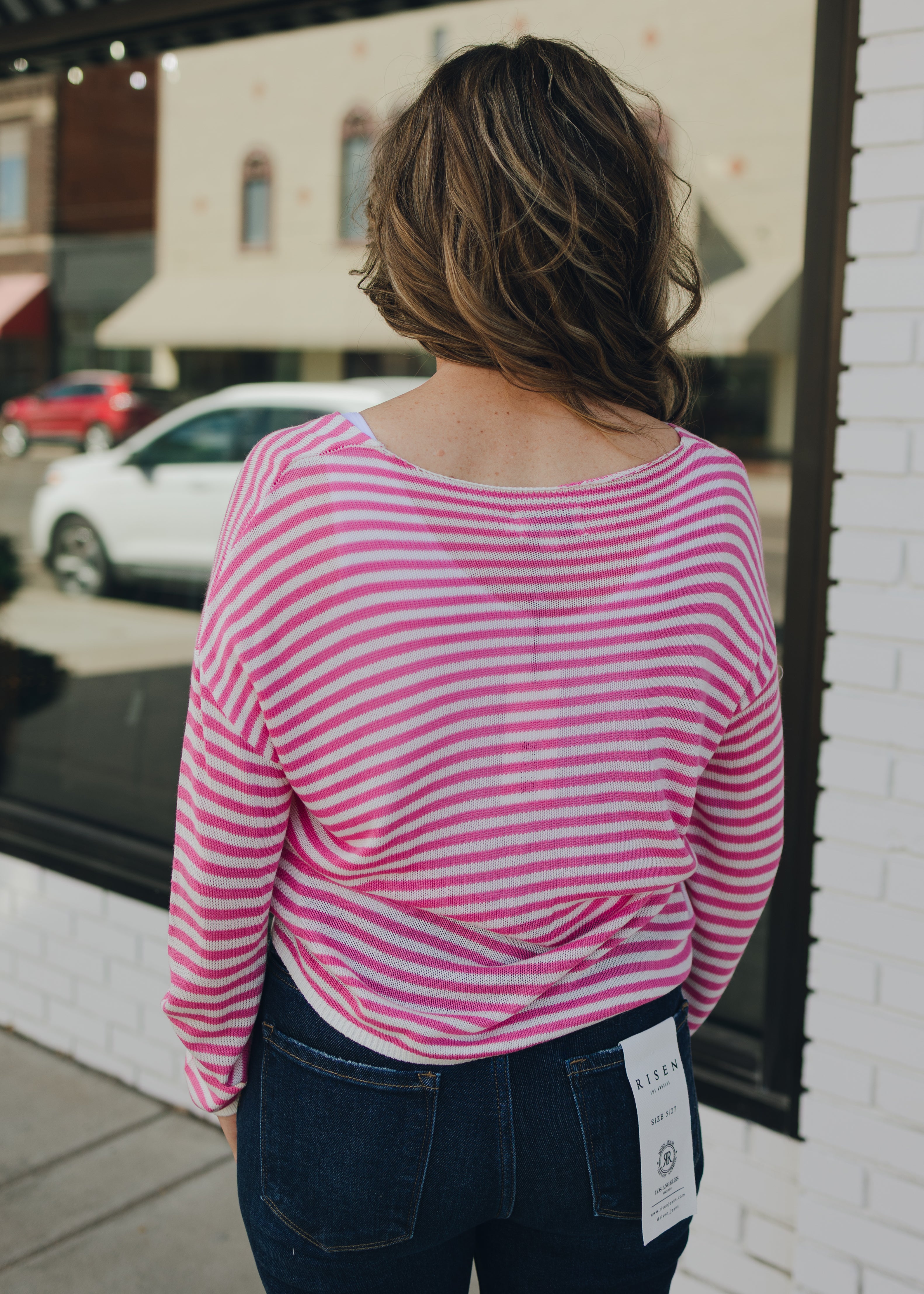 Striped Lightweight Long Sleeve Sweater