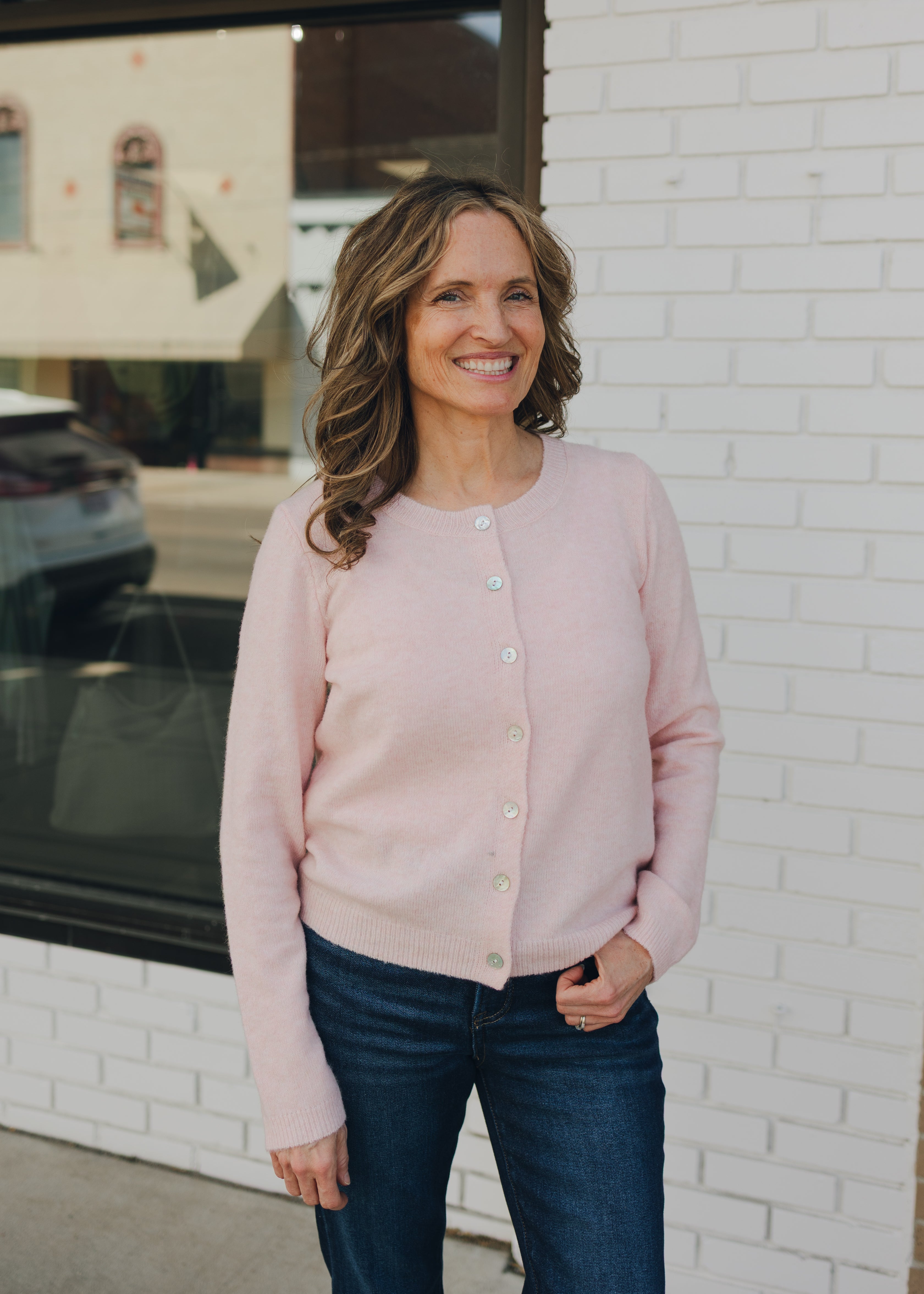 Solid Cardigan W/ Button Front