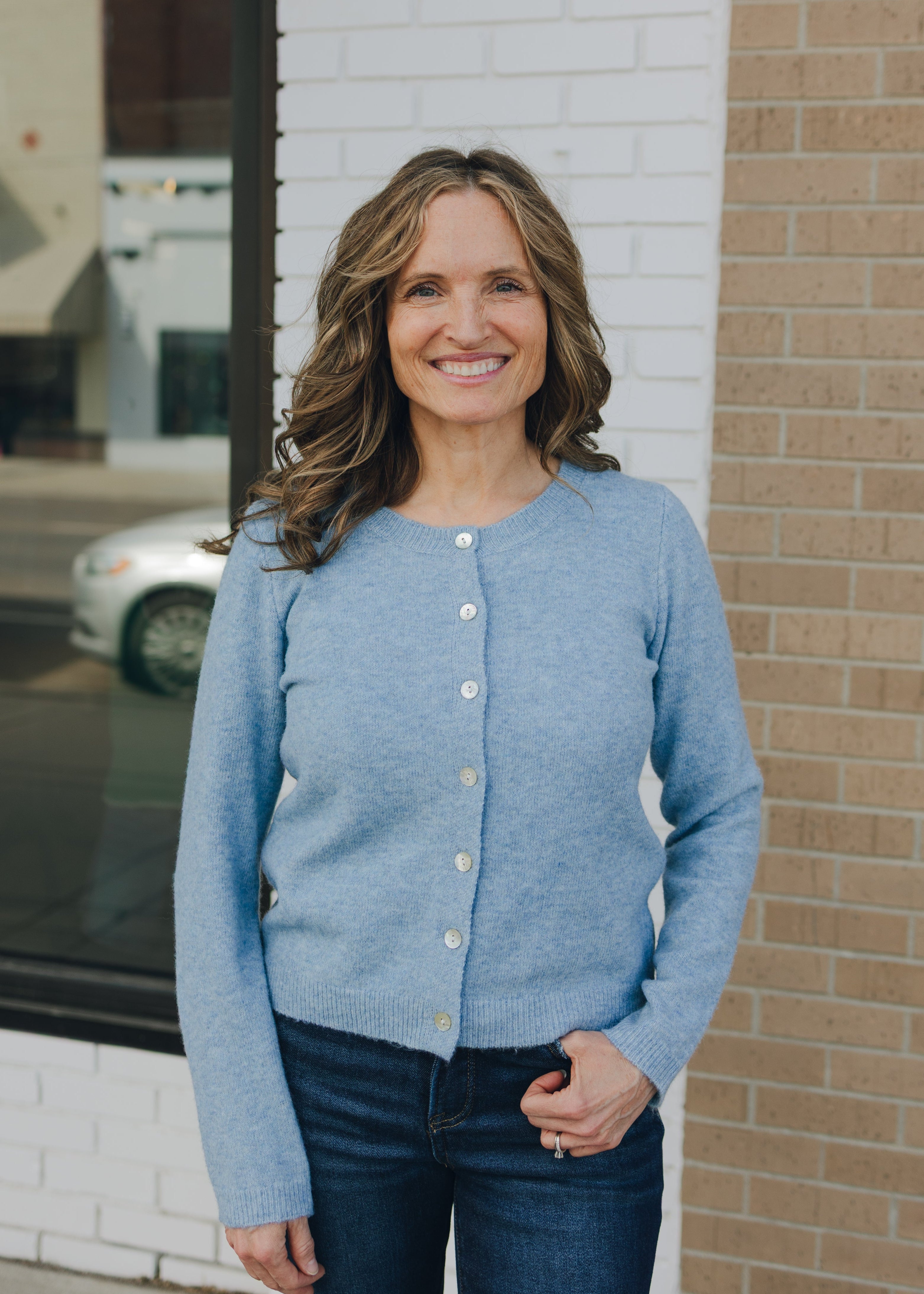 Solid Cardigan W/ Button Front