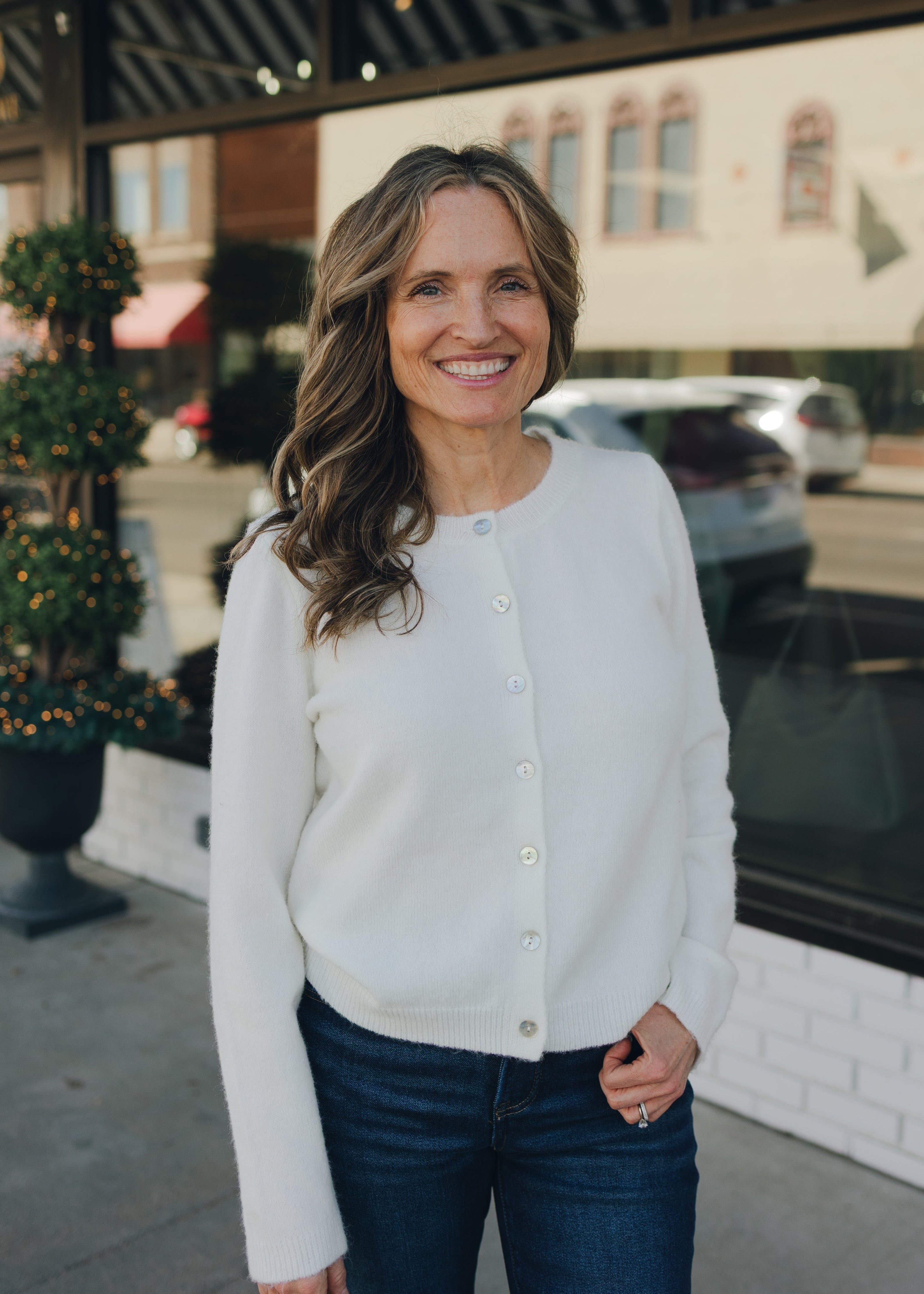 Solid Cardigan W/ Button Front