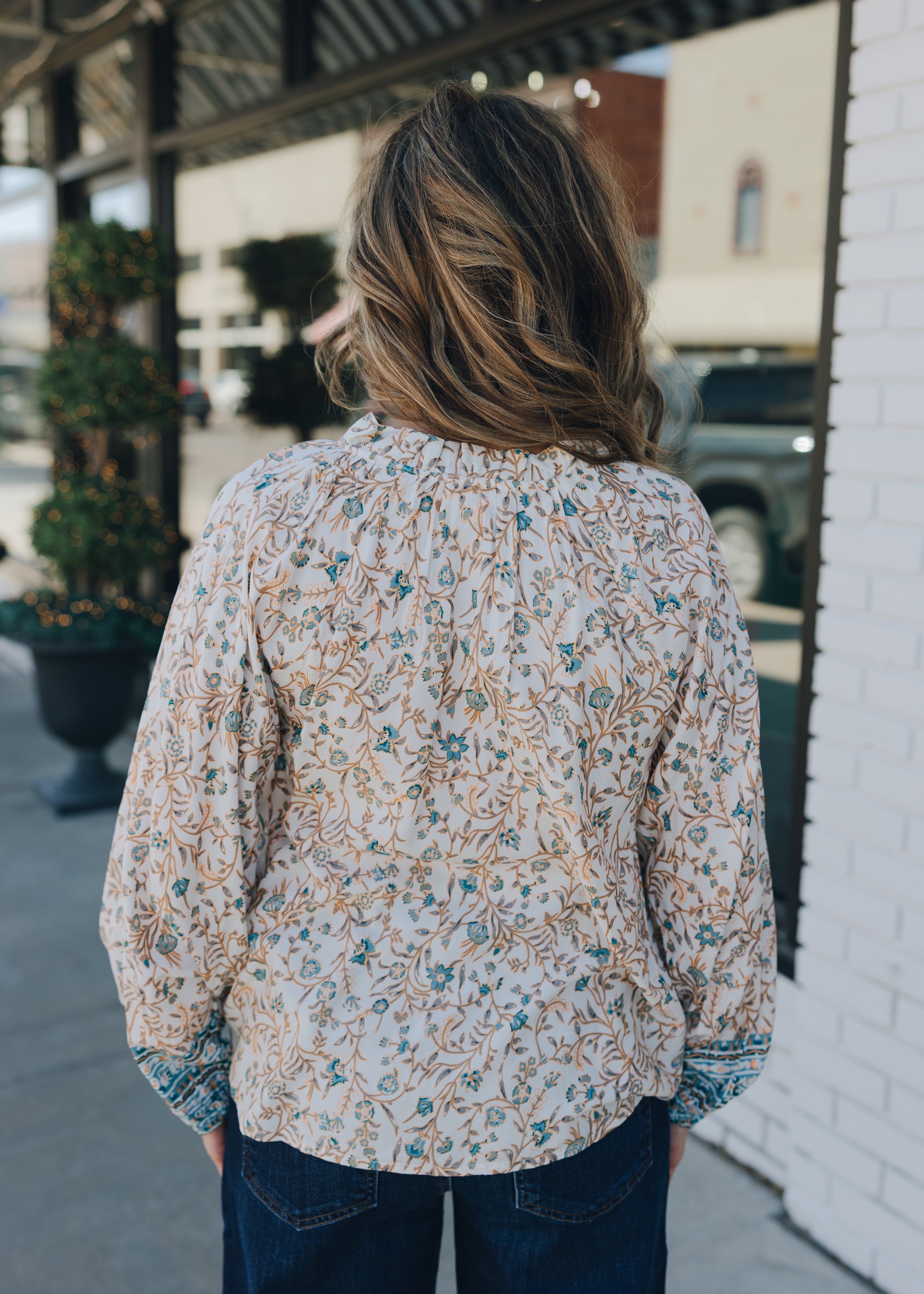 Long Sleeve Flowy Blouse