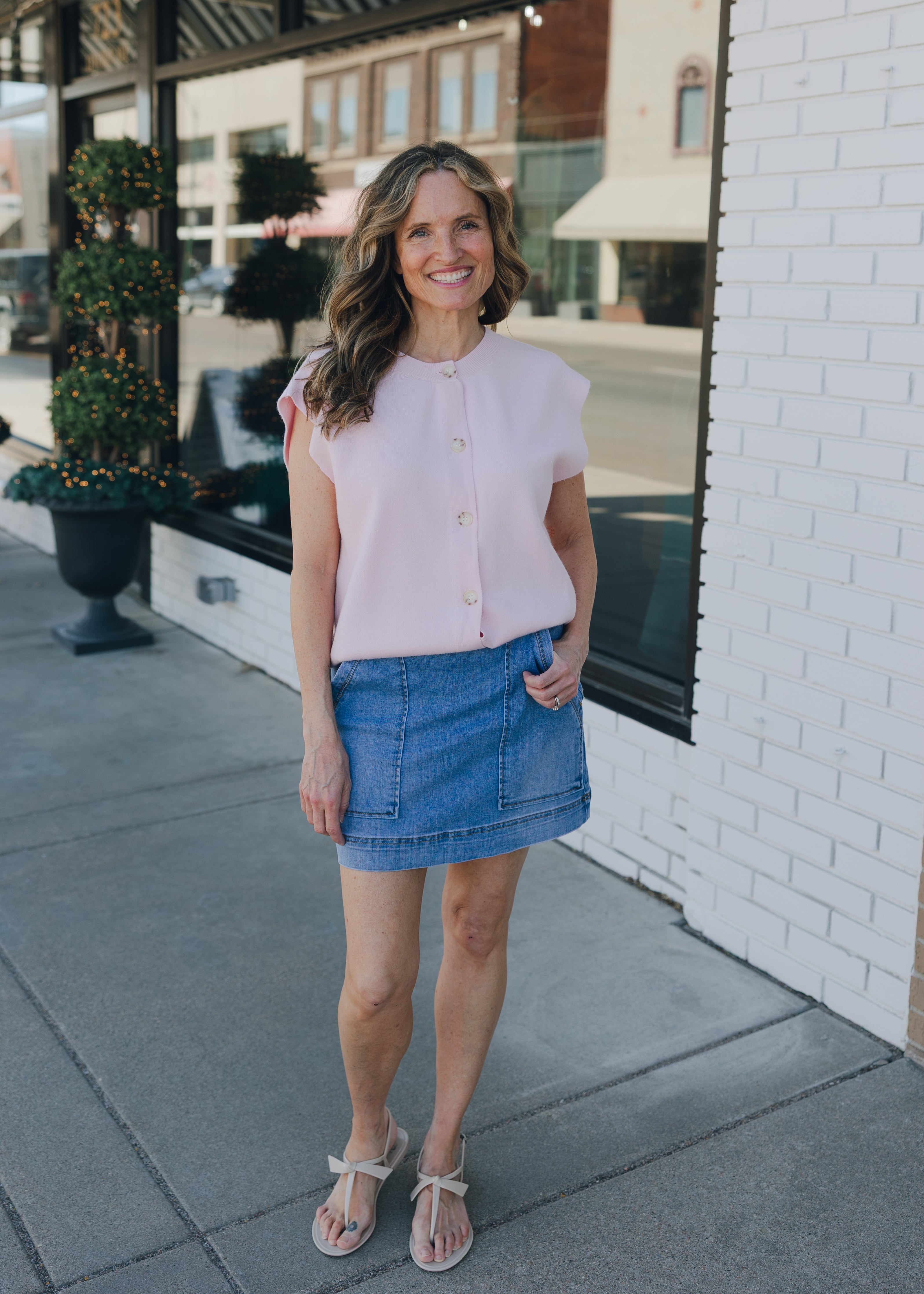Tribal Audrey Pull On Denim Skort