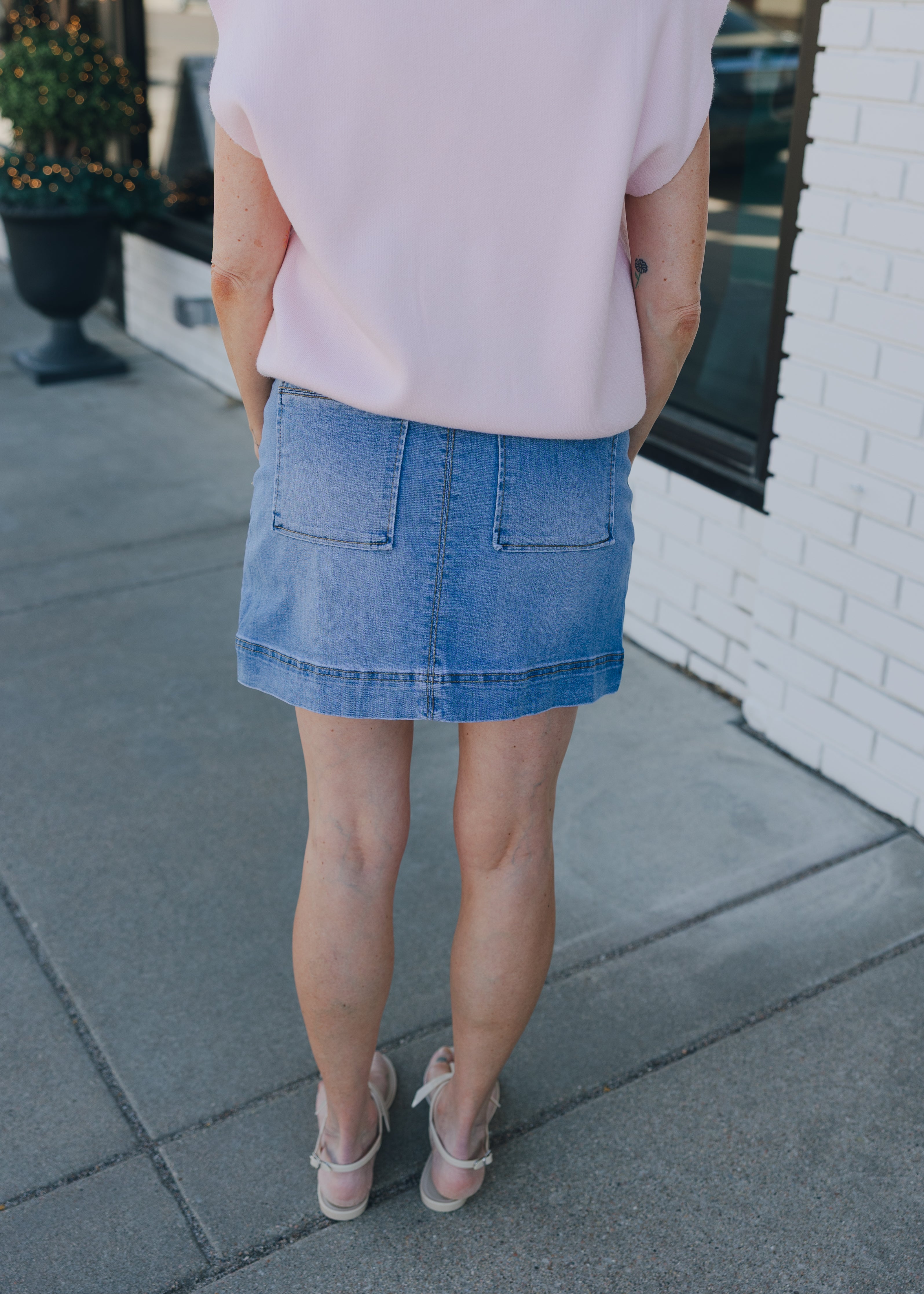 Tribal Audrey Pull On Denim Skort