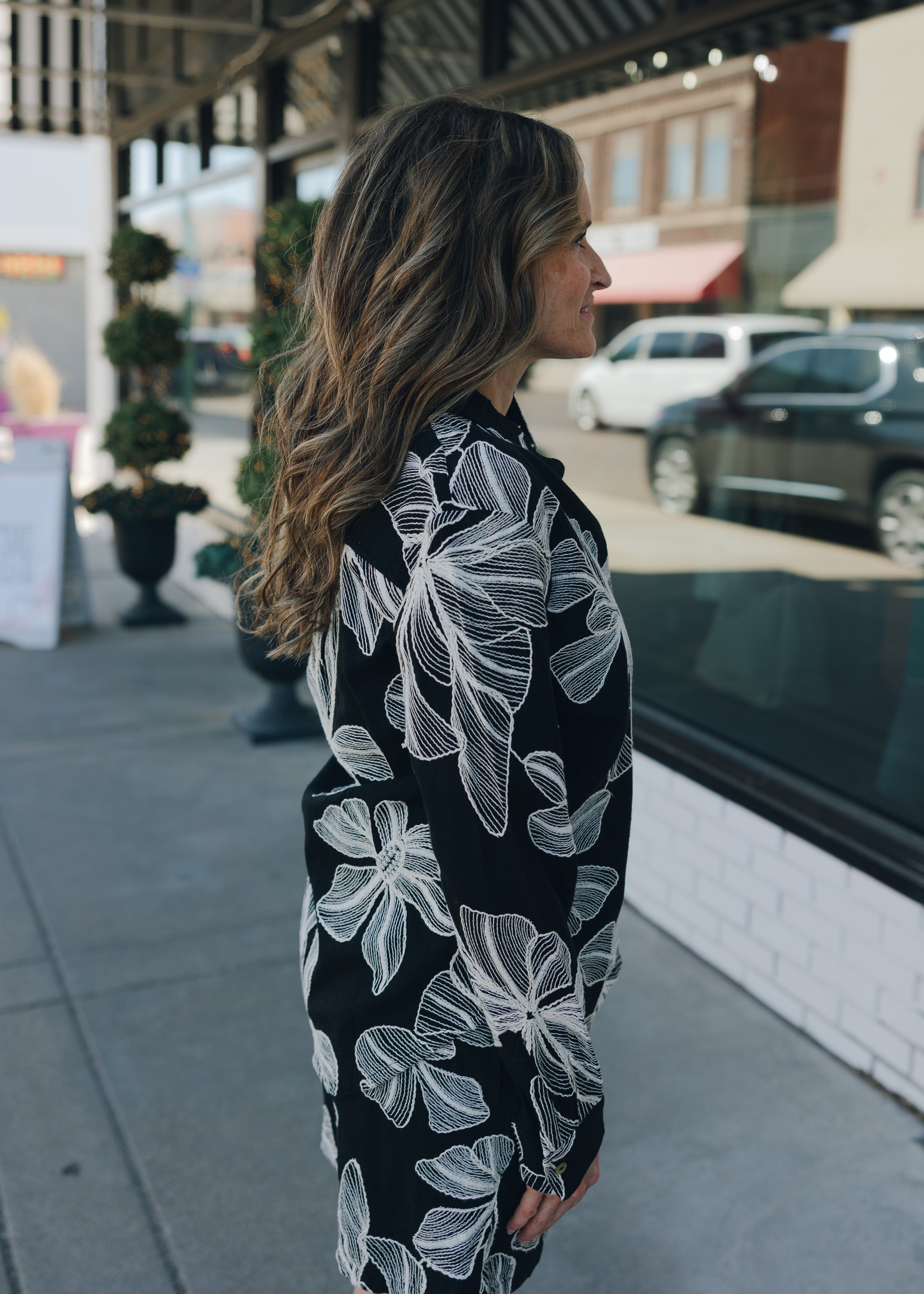 Tribal L/S Button Front Blouse