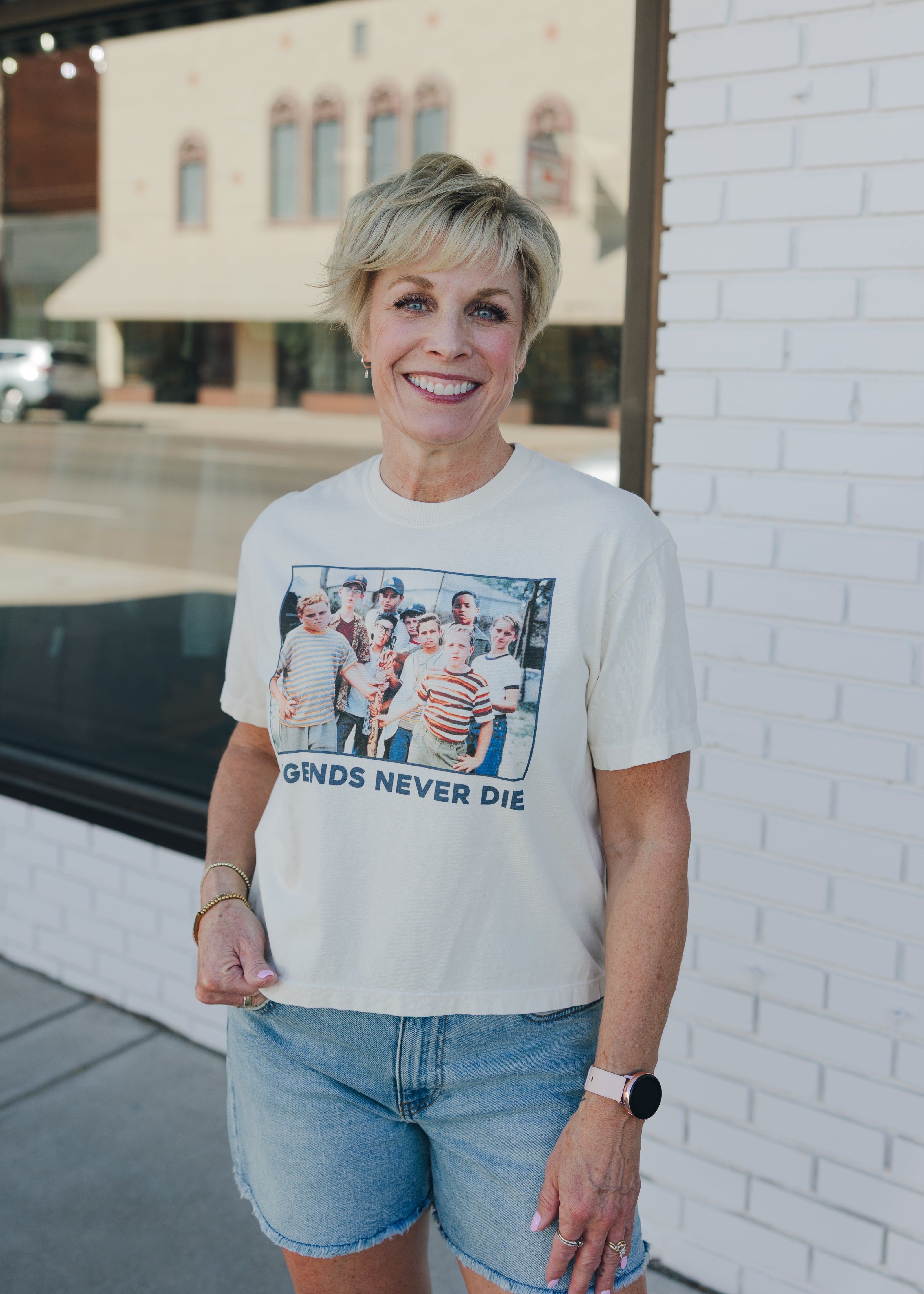 Legends Never Die Crop Graphic Tee