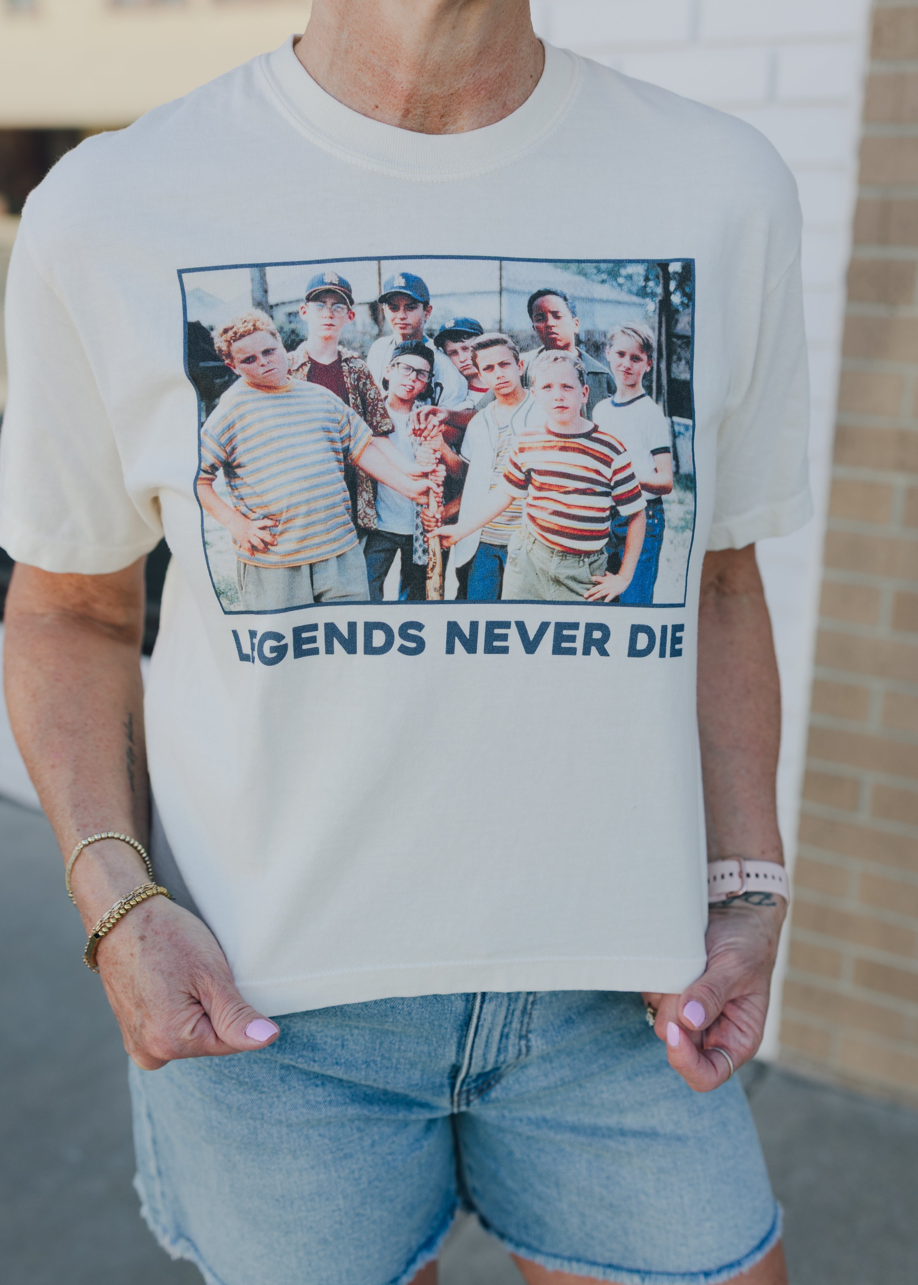 Legends Never Die Crop Graphic Tee