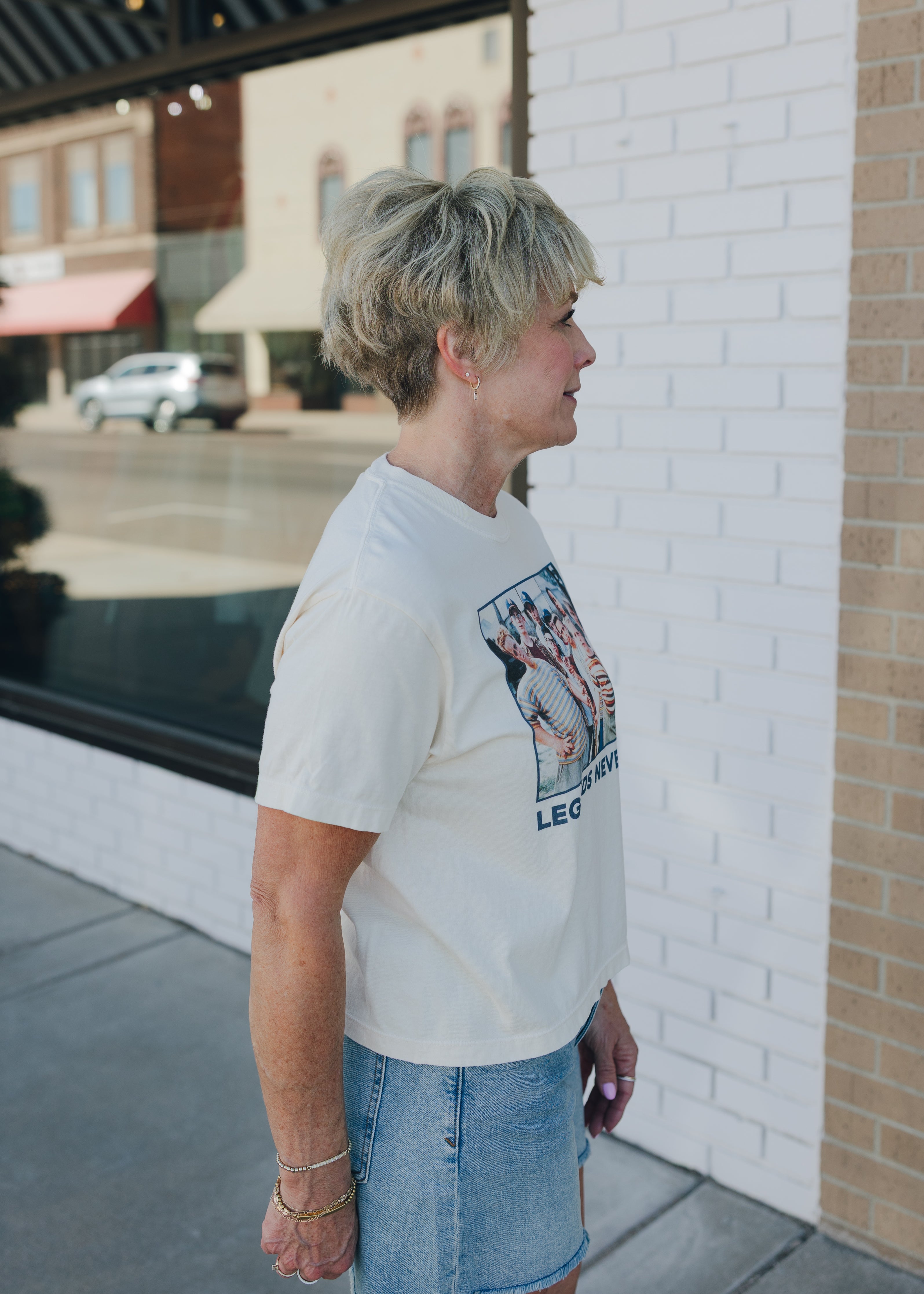 Legends Never Die Crop Graphic Tee