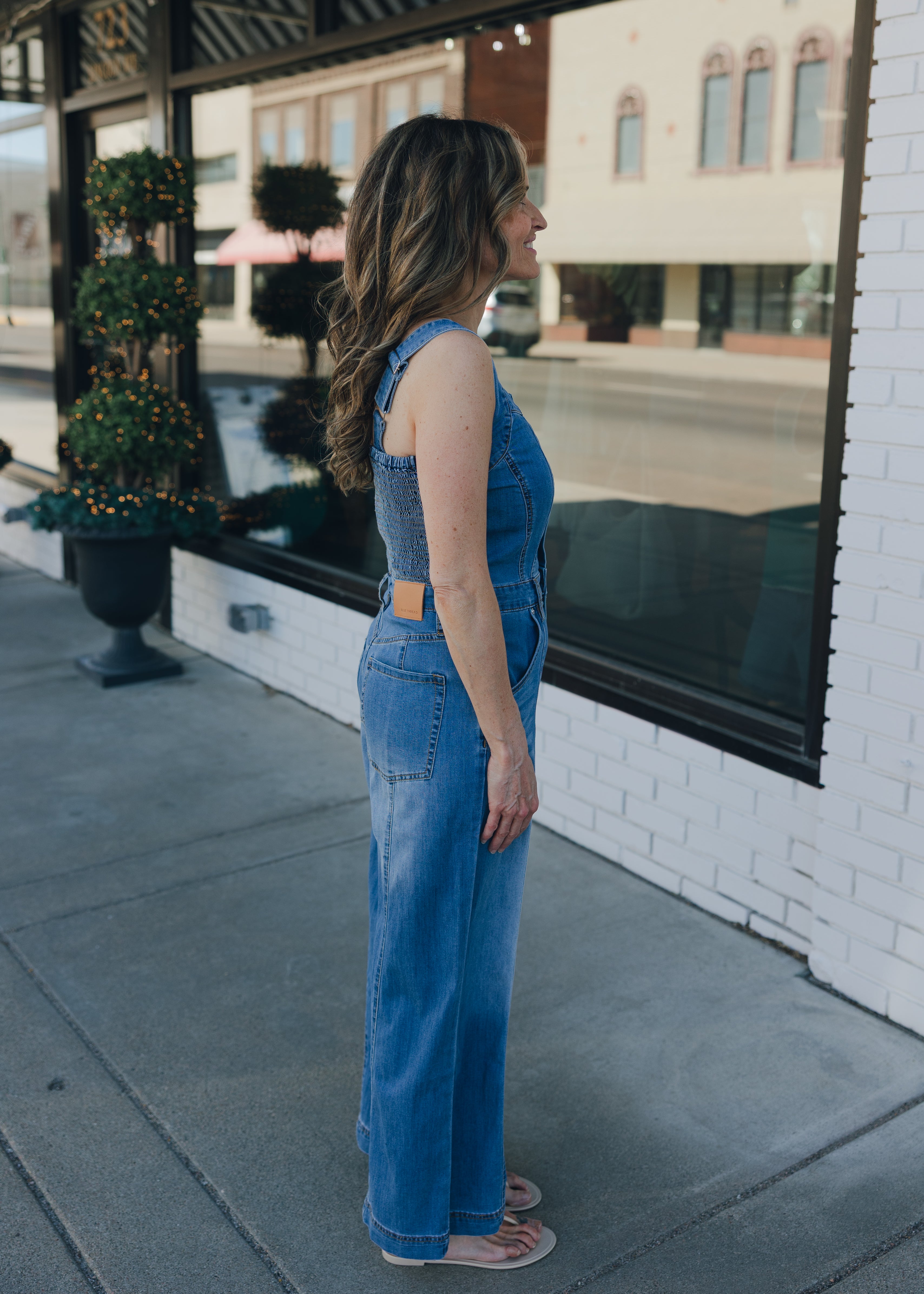 Tribal Sleeveless Denim Jumpsuit