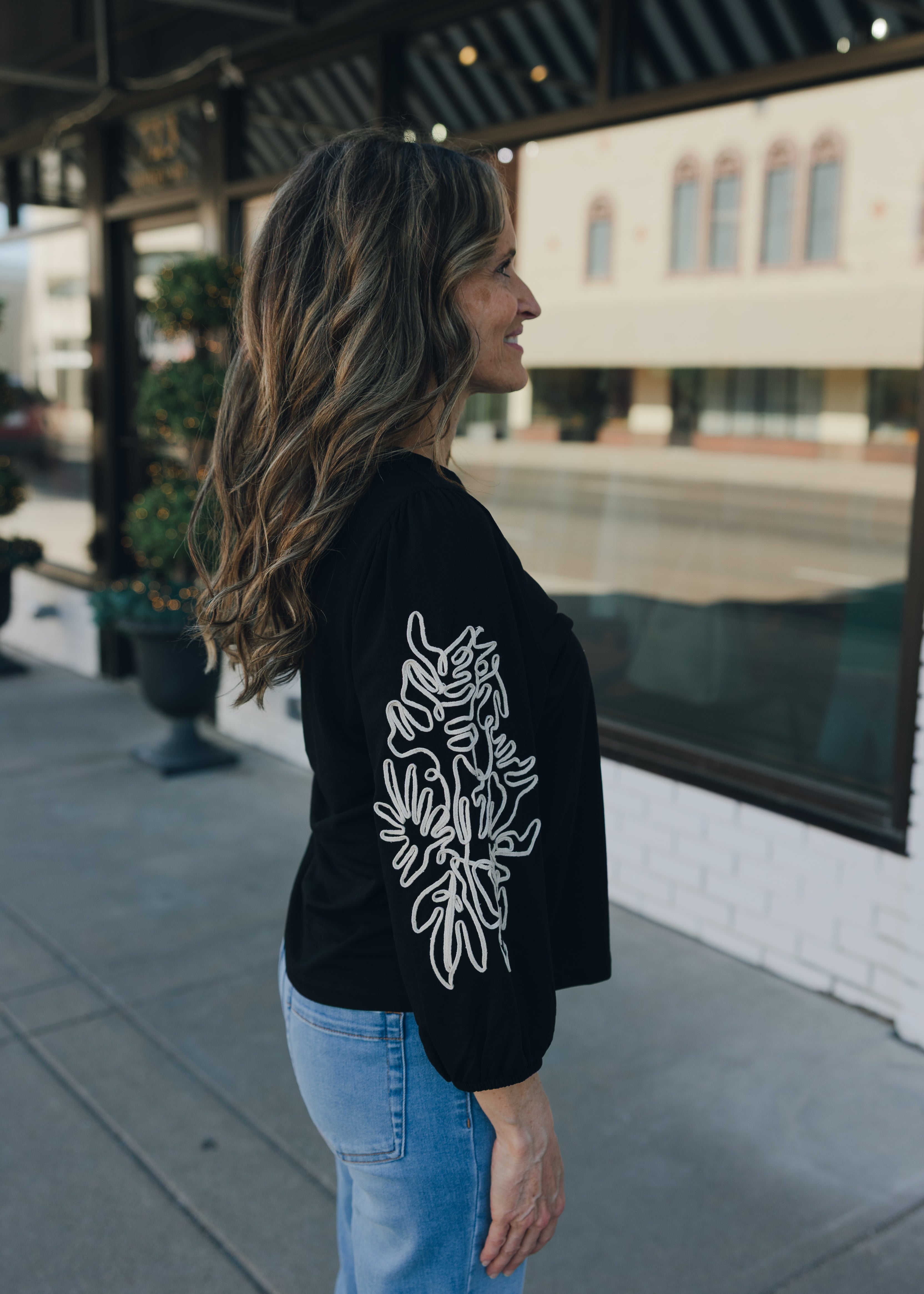 Tribal 3/4 Sleeve W/ Soutache Detail