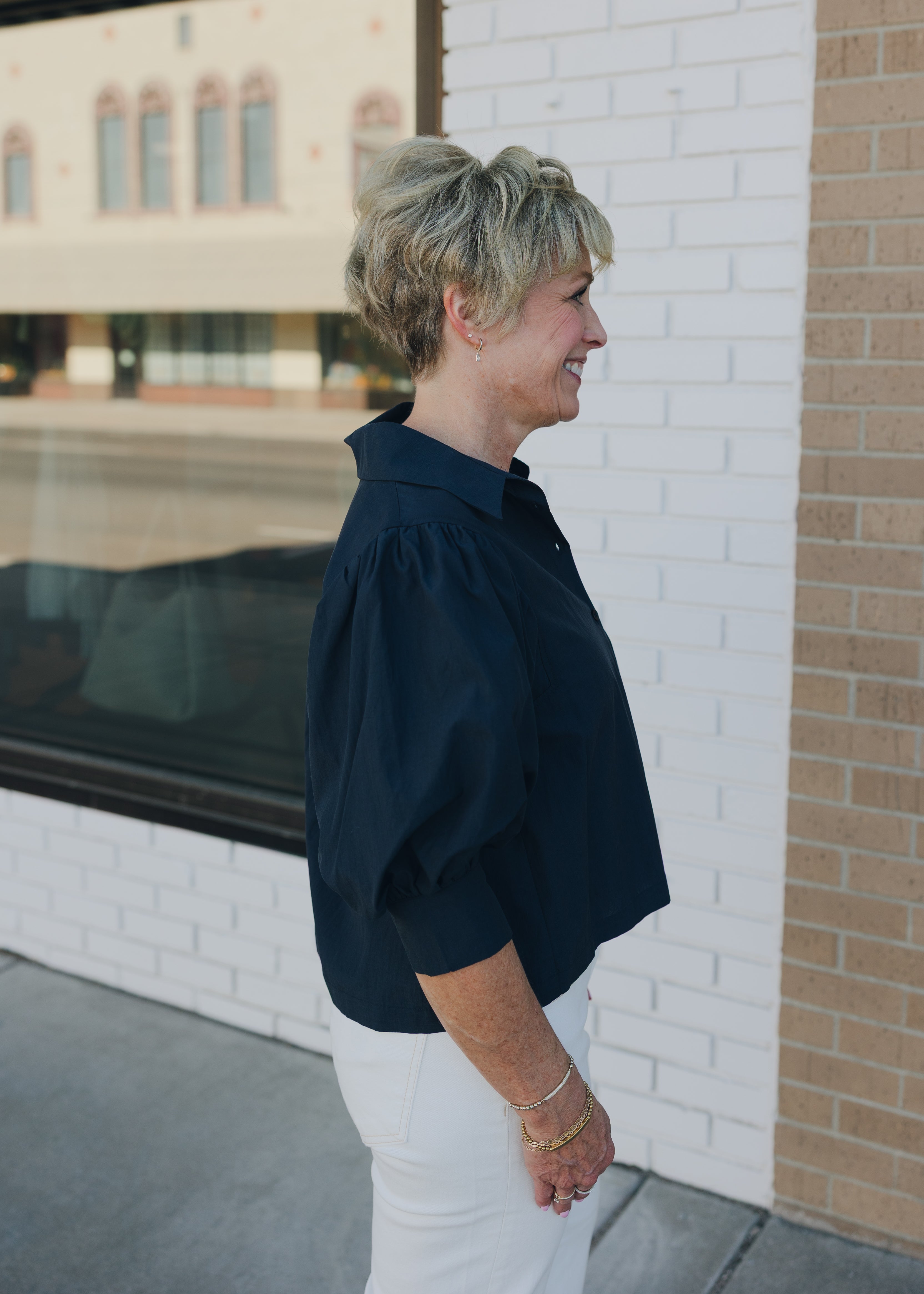 Puff Sleeve Button Down Shirt