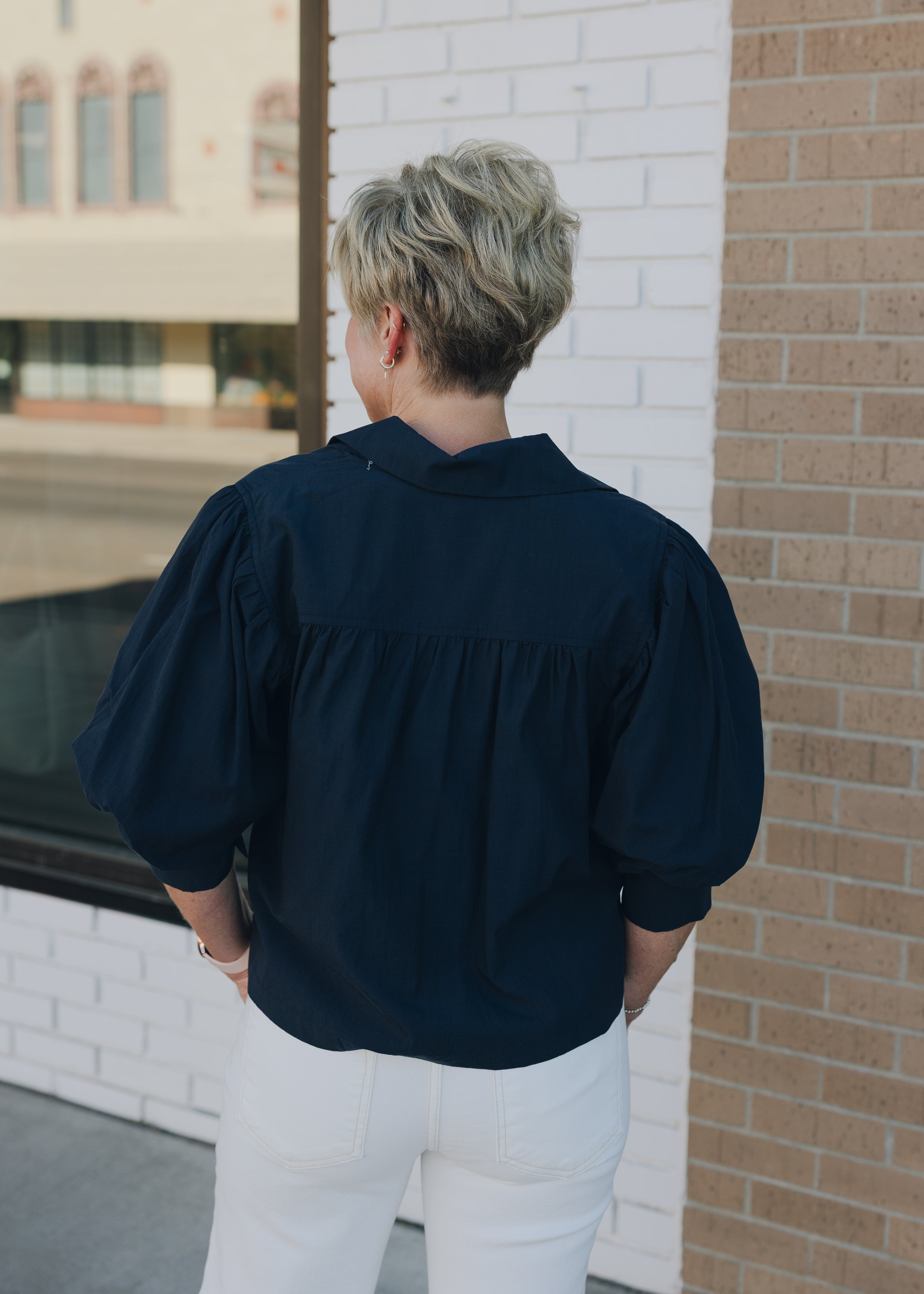 Puff Sleeve Button Down Shirt