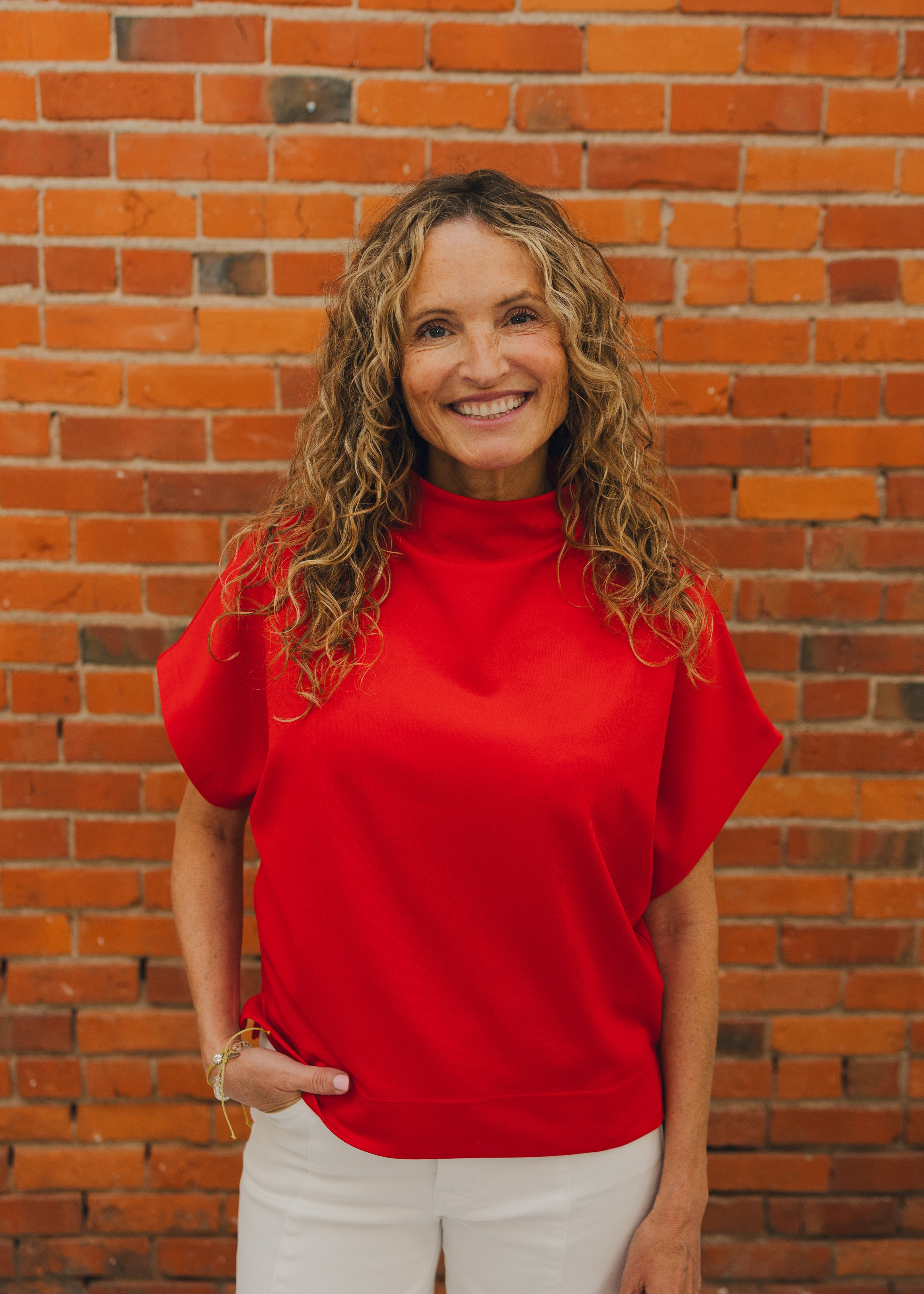 Solid Mock Neck Short Sleeve Top