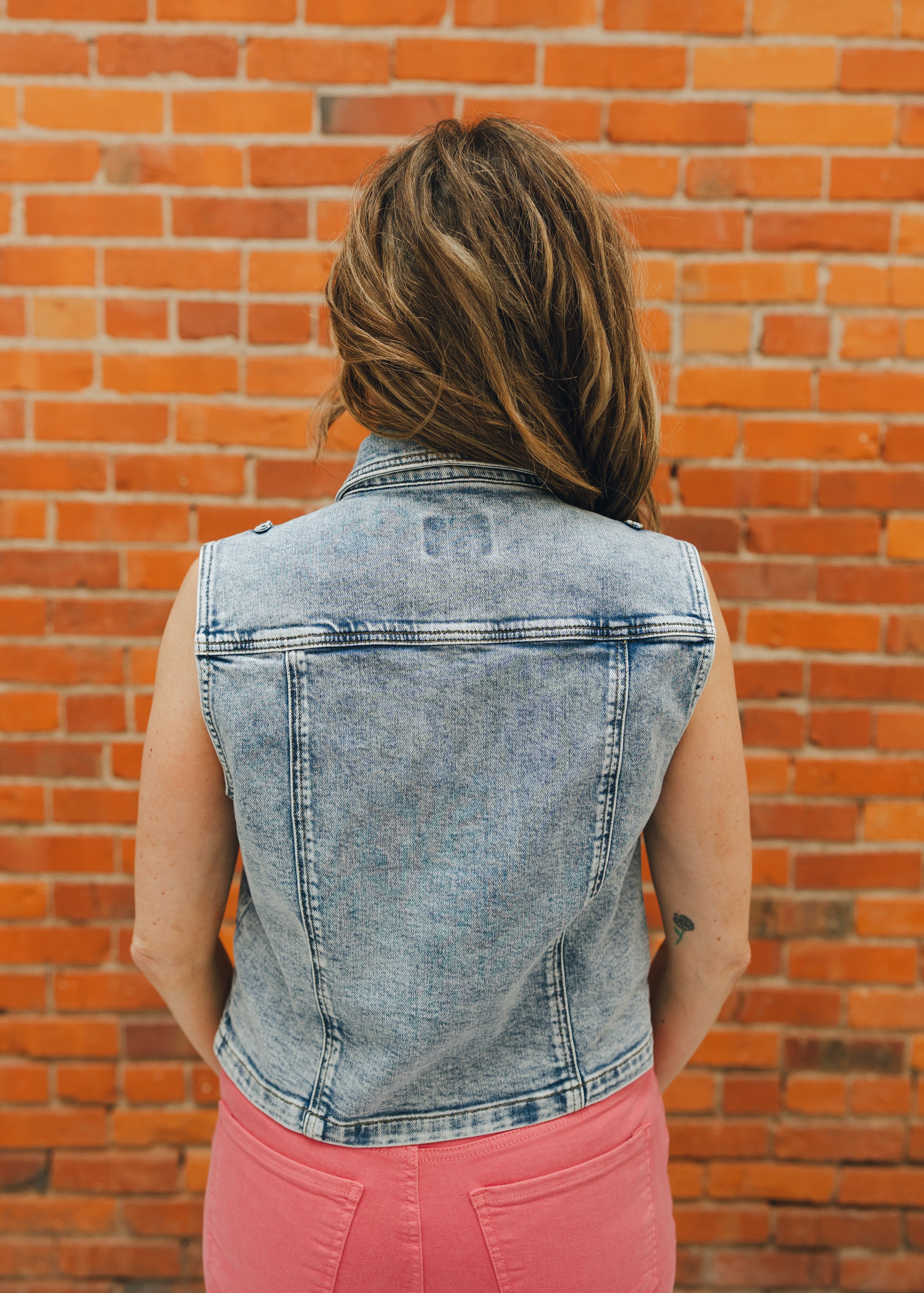 KUT Frankie Button Front Denim Vest