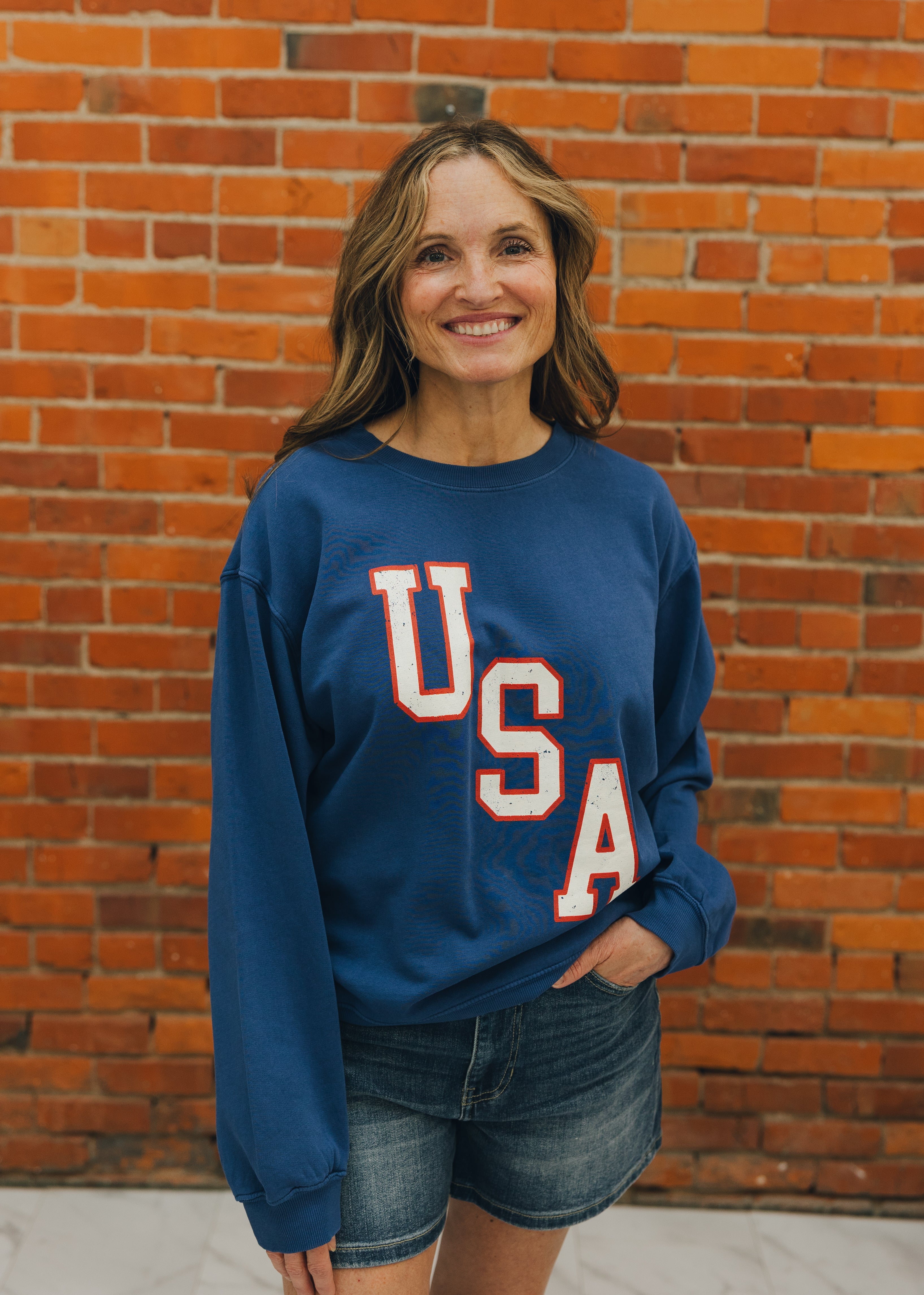 Z Supply Americana Boyfriend Sweatshirt