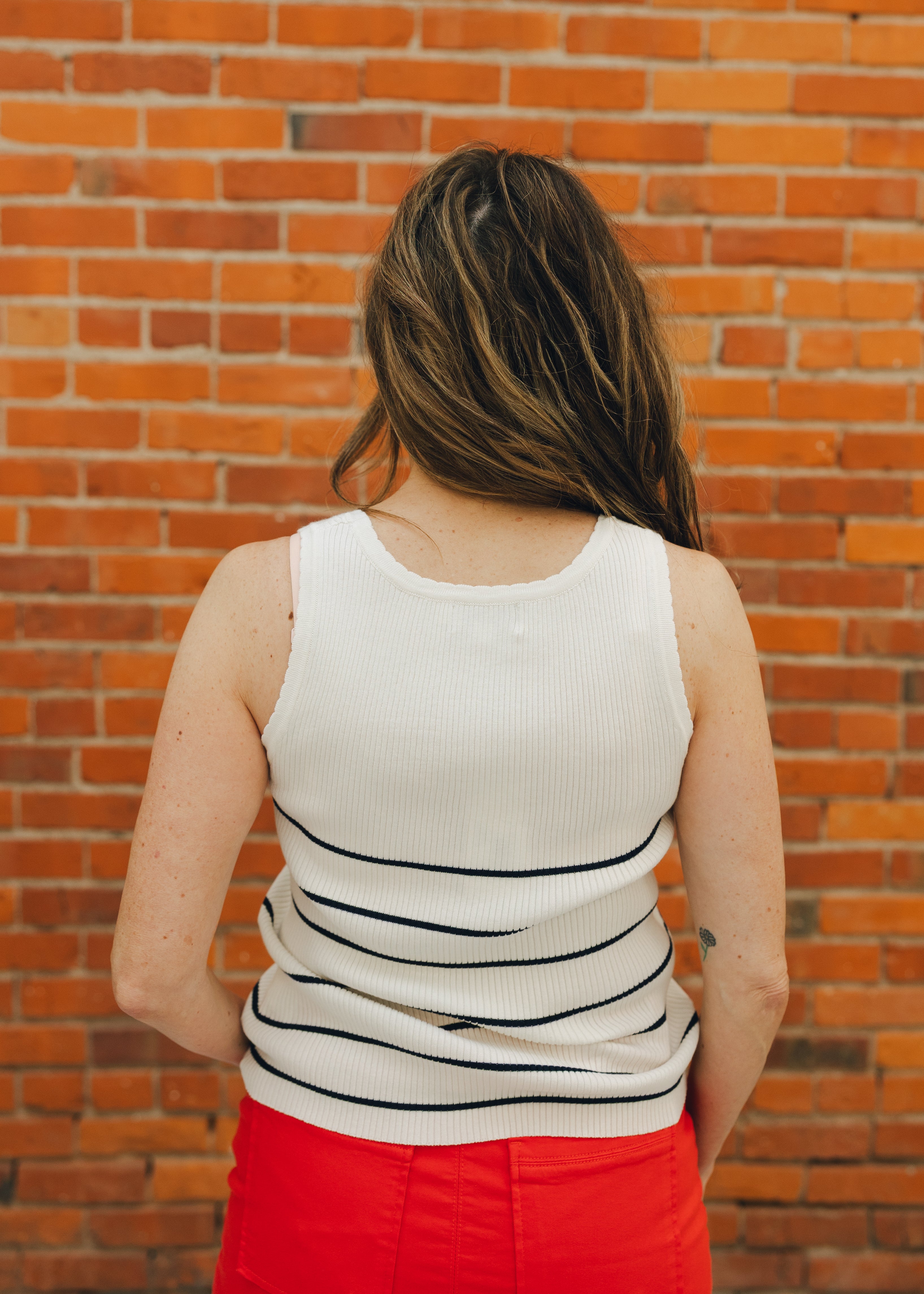 Molly Bracken Striped Sleeveless Shirt