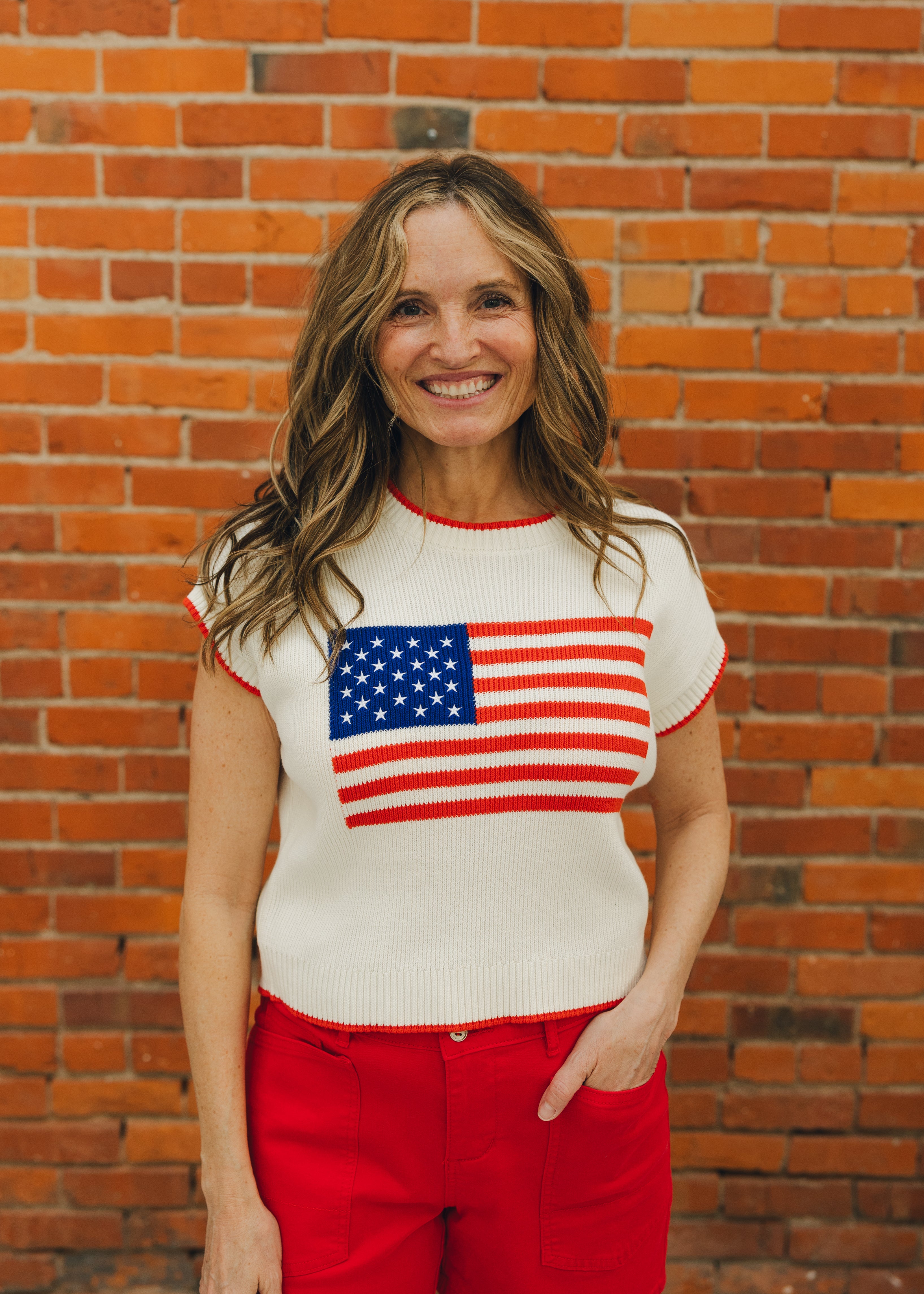 Z Supply Sleeveless Patriot Sweater